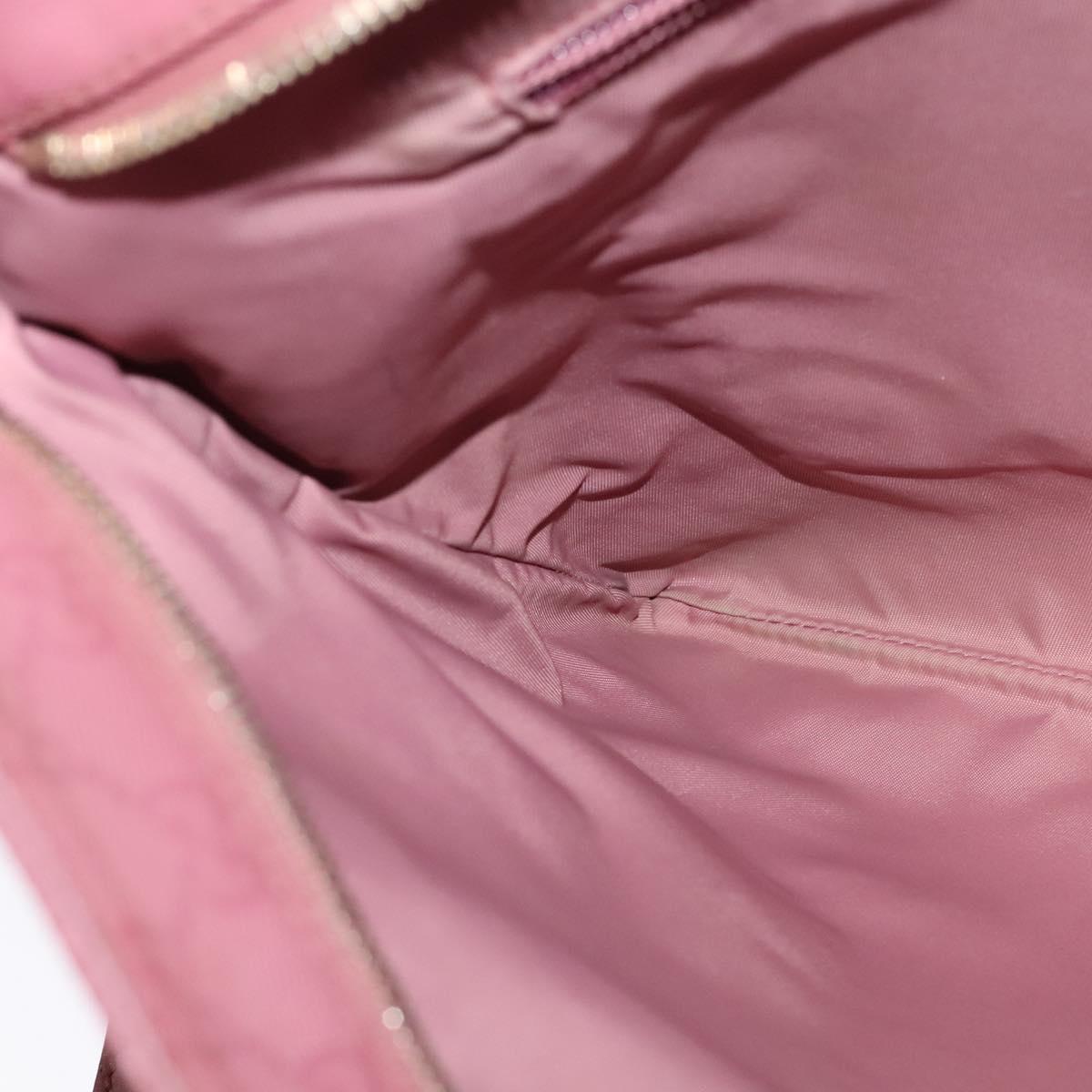 GUCCI GG Implementation Shoulder Bag PVC Pink Gold 201446 Auth 137486