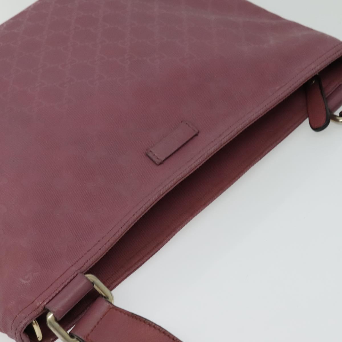 GUCCI GG Implementation Shoulder Bag PVC Pink Gold 201446 Auth 137486