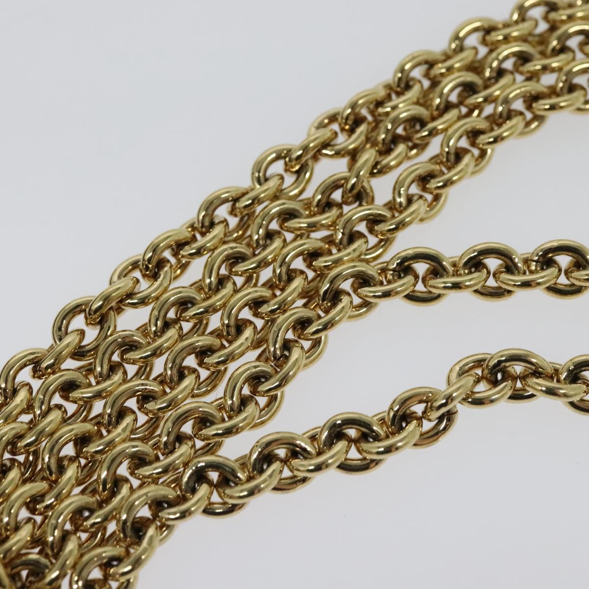 Salvatore Ferragamo Vala Chain Shoulder Bag Patent Purple Gold Auth 137501