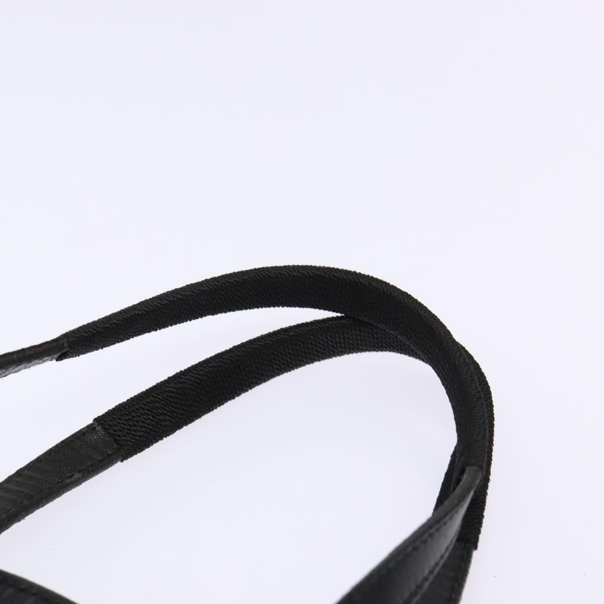 PRADA Hand Bag Leather Black Auth 137503