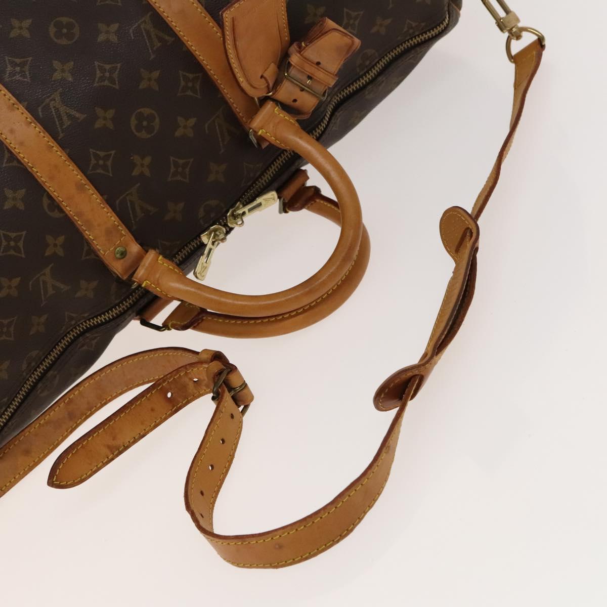 LOUIS VUITTON Monogram Keepall Bandouliere 50 Boston Bag M41416 LV Auth 137509