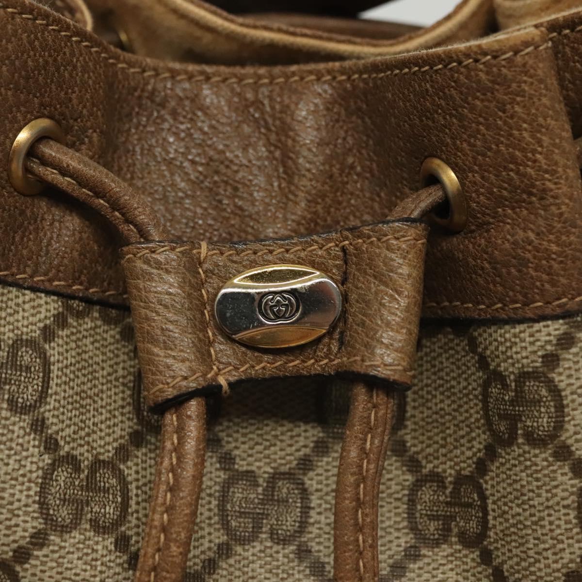 GUCCI GG Supreme Web Sherry Line Shoulder Bag PVC Beige 14 02 034 Auth 137535