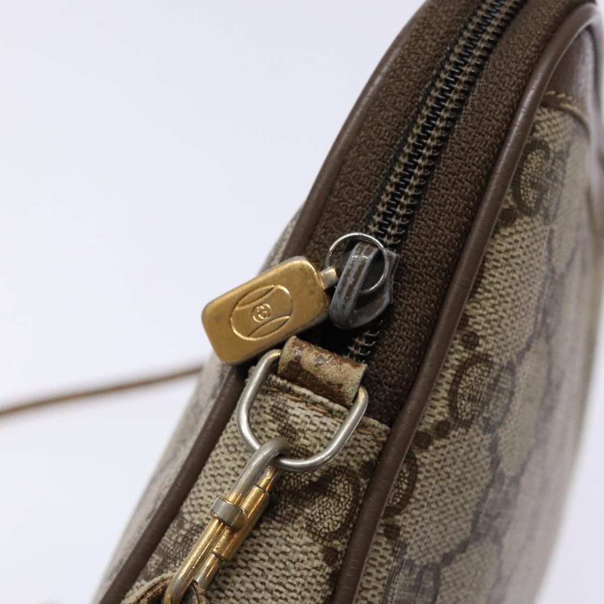 GUCCI GG Supreme Shoulder Bag PVC Beige Gold 114291 Auth 137544