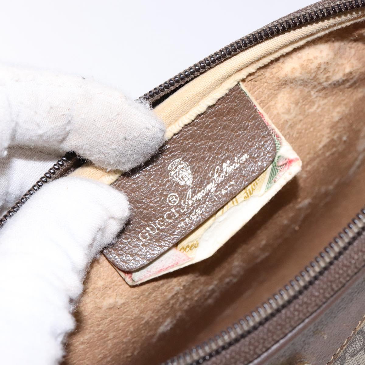GUCCI GG Supreme Shoulder Bag PVC Beige Gold 114291 Auth 137544