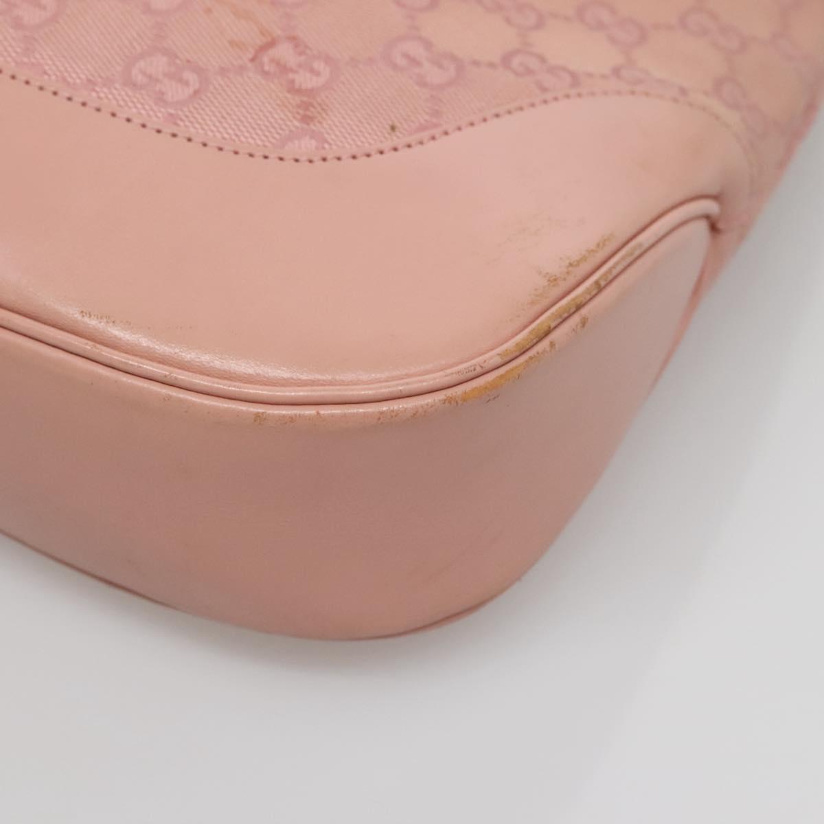 GUCCI GG Canvas Jackie Shoulder Bag Pink Silver 001 3346 3444 Auth 137563