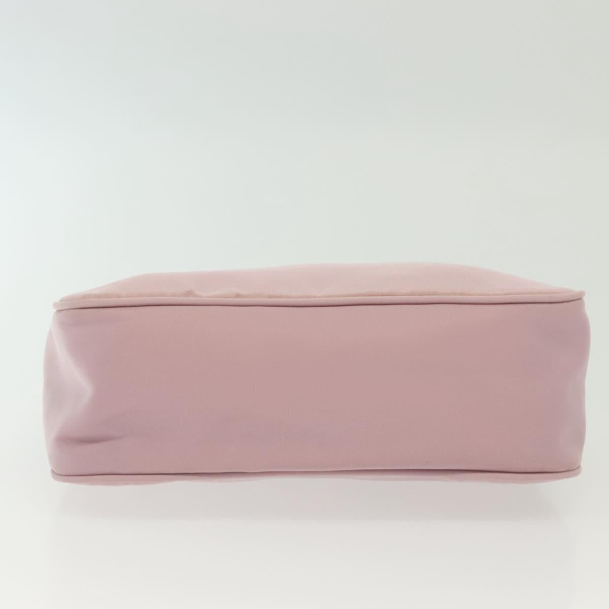 PRADA Accessory Pouch Nylon Pink Silver Auth 137568
