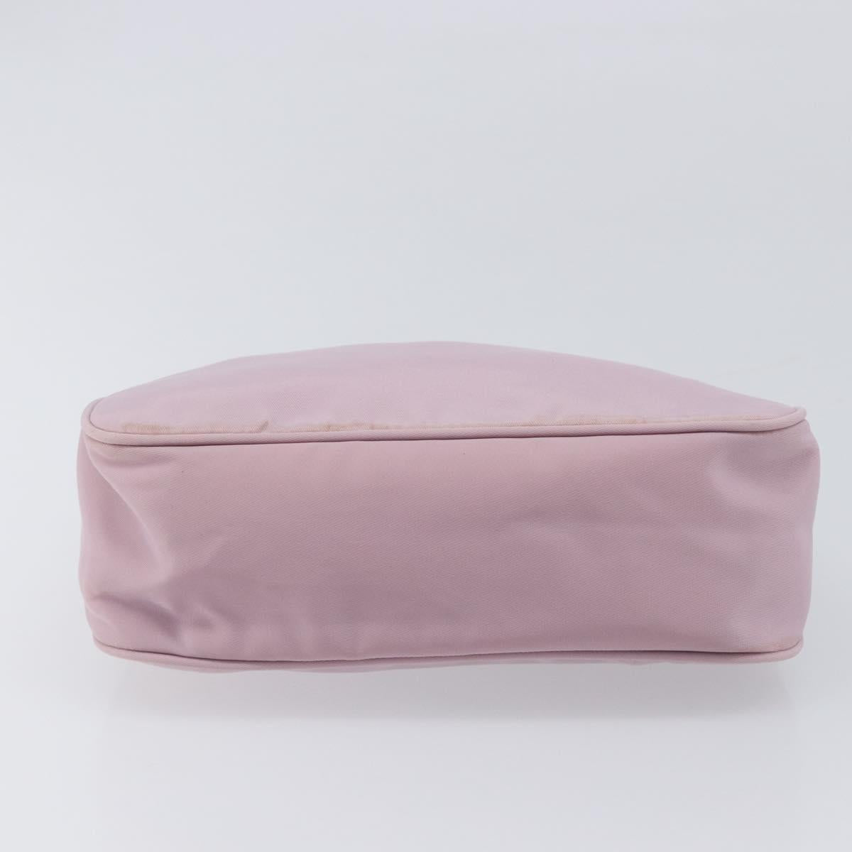 PRADA Accessory Pouch Nylon Pink Silver Auth 137568