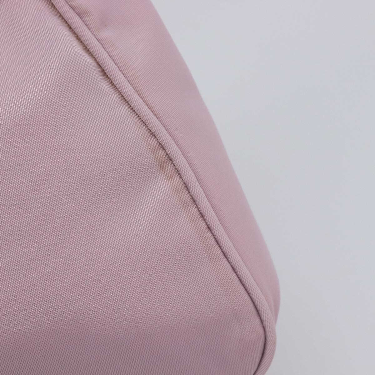 PRADA Accessory Pouch Nylon Pink Silver Auth 137568