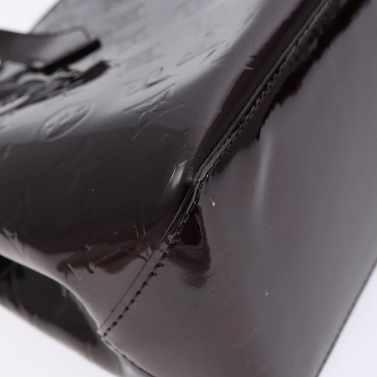 LOUIS VUITTON Monogram Vernis Wilshire PM Hand Bag Amarante M93641 Auth 137592