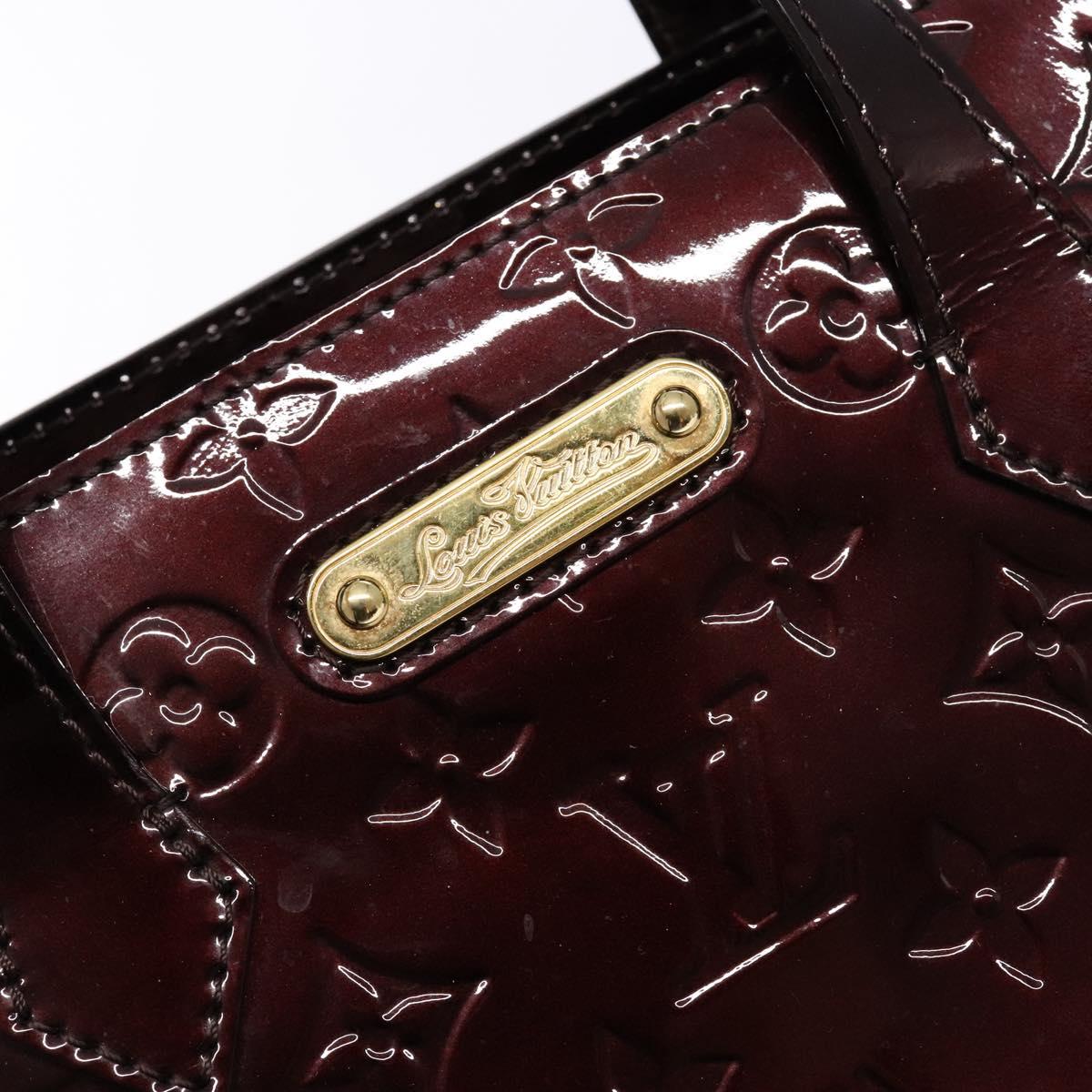 LOUIS VUITTON Monogram Vernis Wilshire PM Hand Bag Amarante M93641 Auth 137592