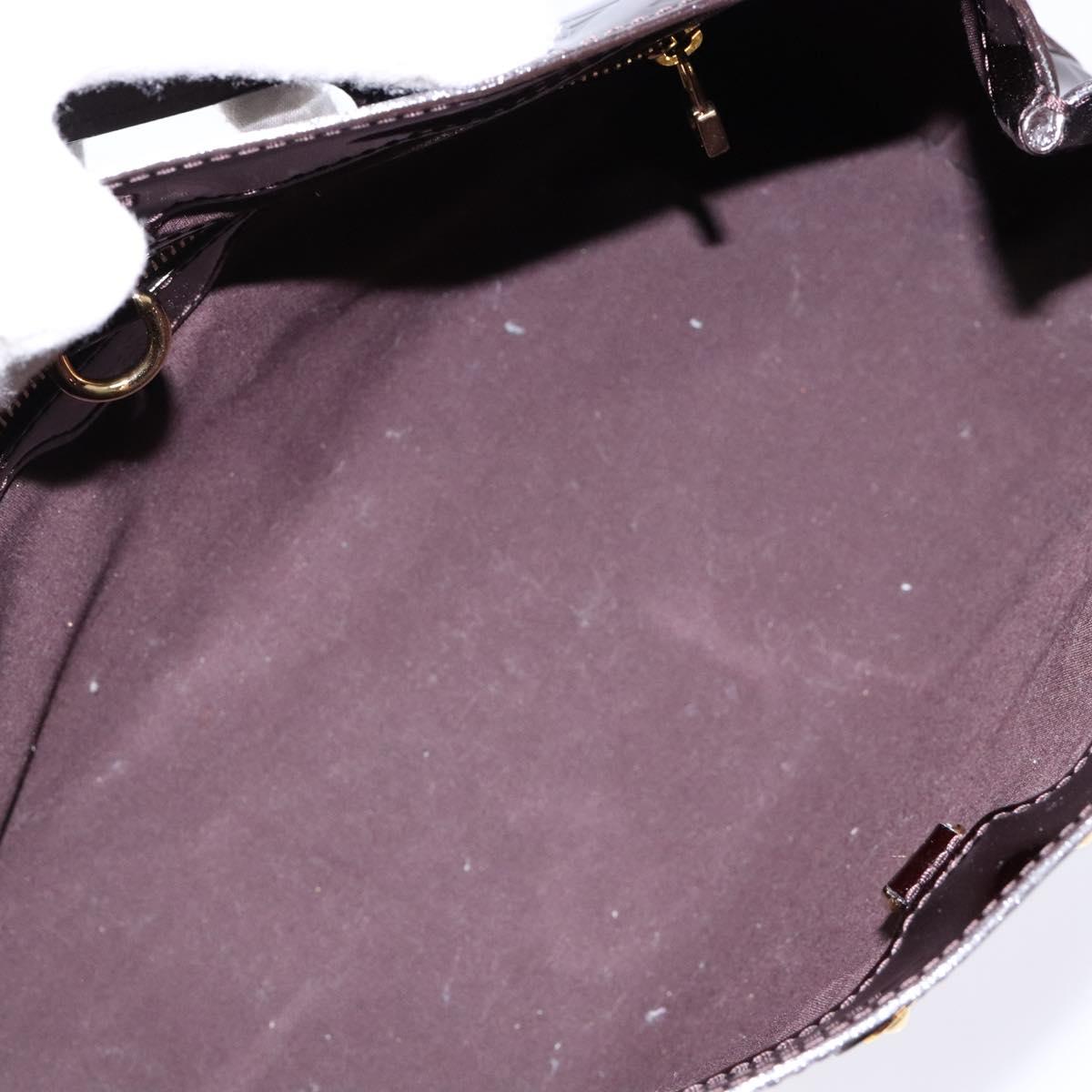 LOUIS VUITTON Monogram Vernis Wilshire PM Hand Bag Amarante M93641 Auth 137592