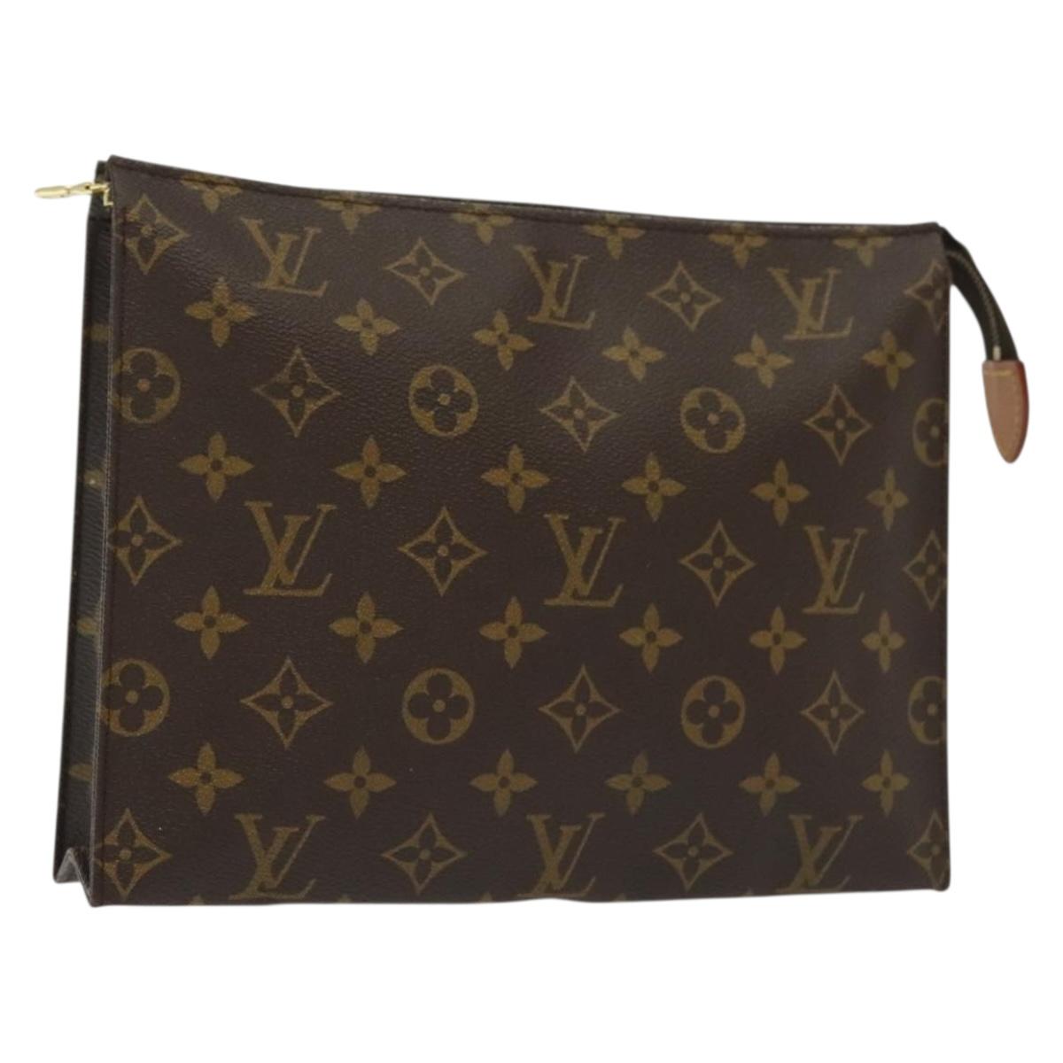LOUIS VUITTON Monogram Poche Toilette 26 Pouch M47542 LV Auth 137596