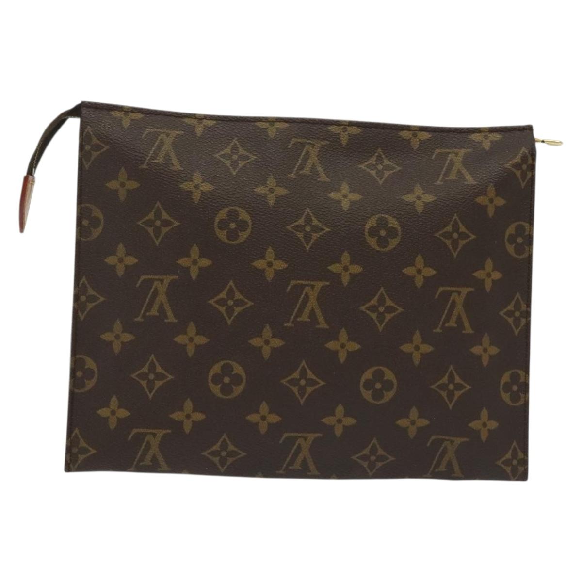 LOUIS VUITTON Monogram Poche Toilette 26 Pouch M47542 LV Auth 137596