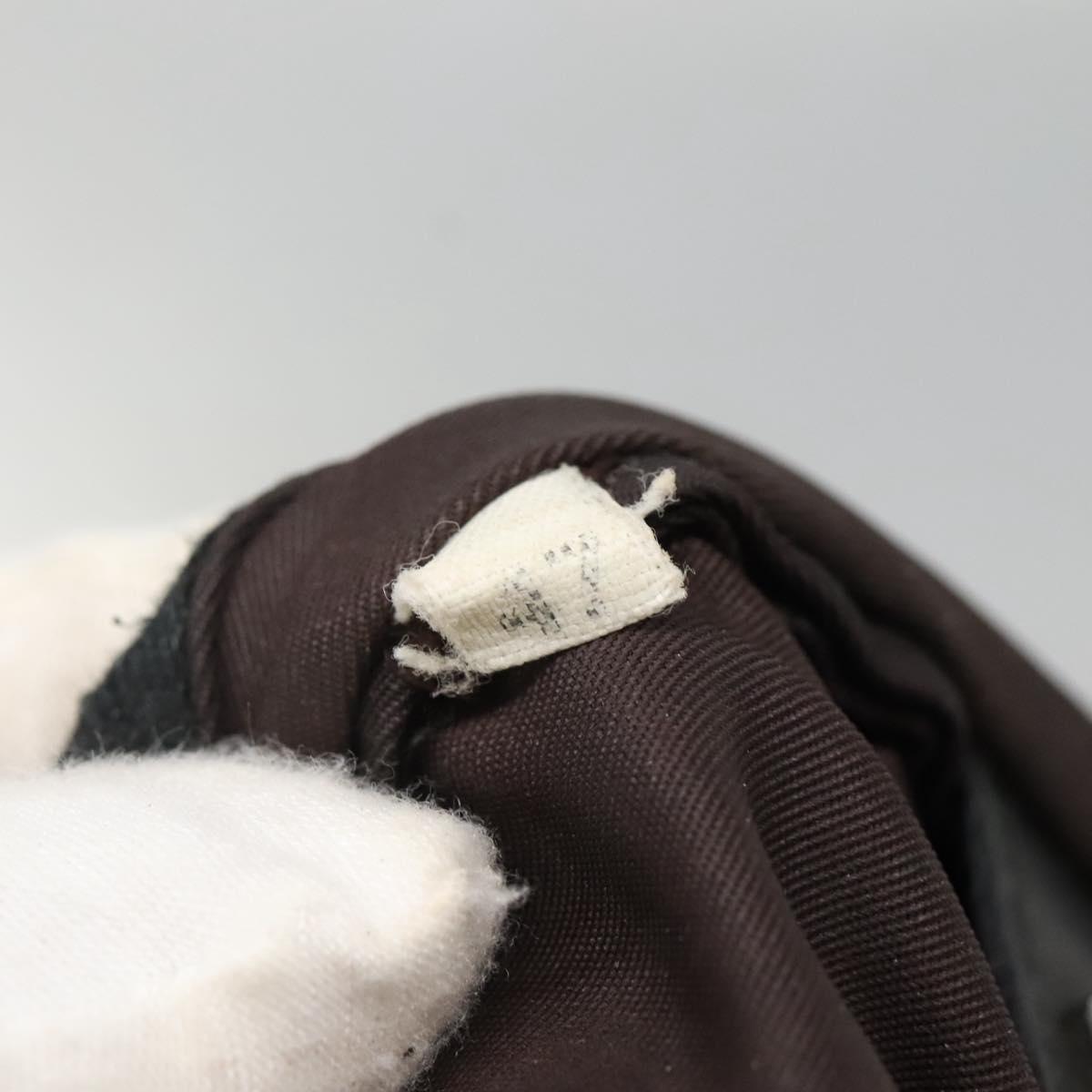 PRADA Shoulder Bag Nylon Black Silver Auth 137625