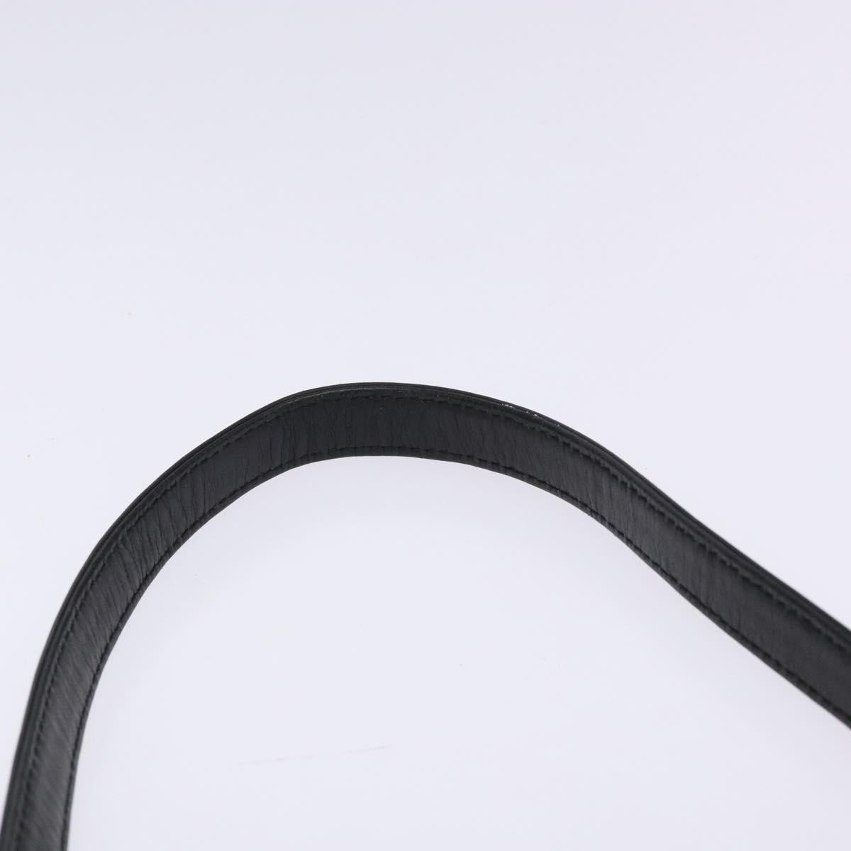 BURBERRY Shoulder Bag Leather Black Auth 137630