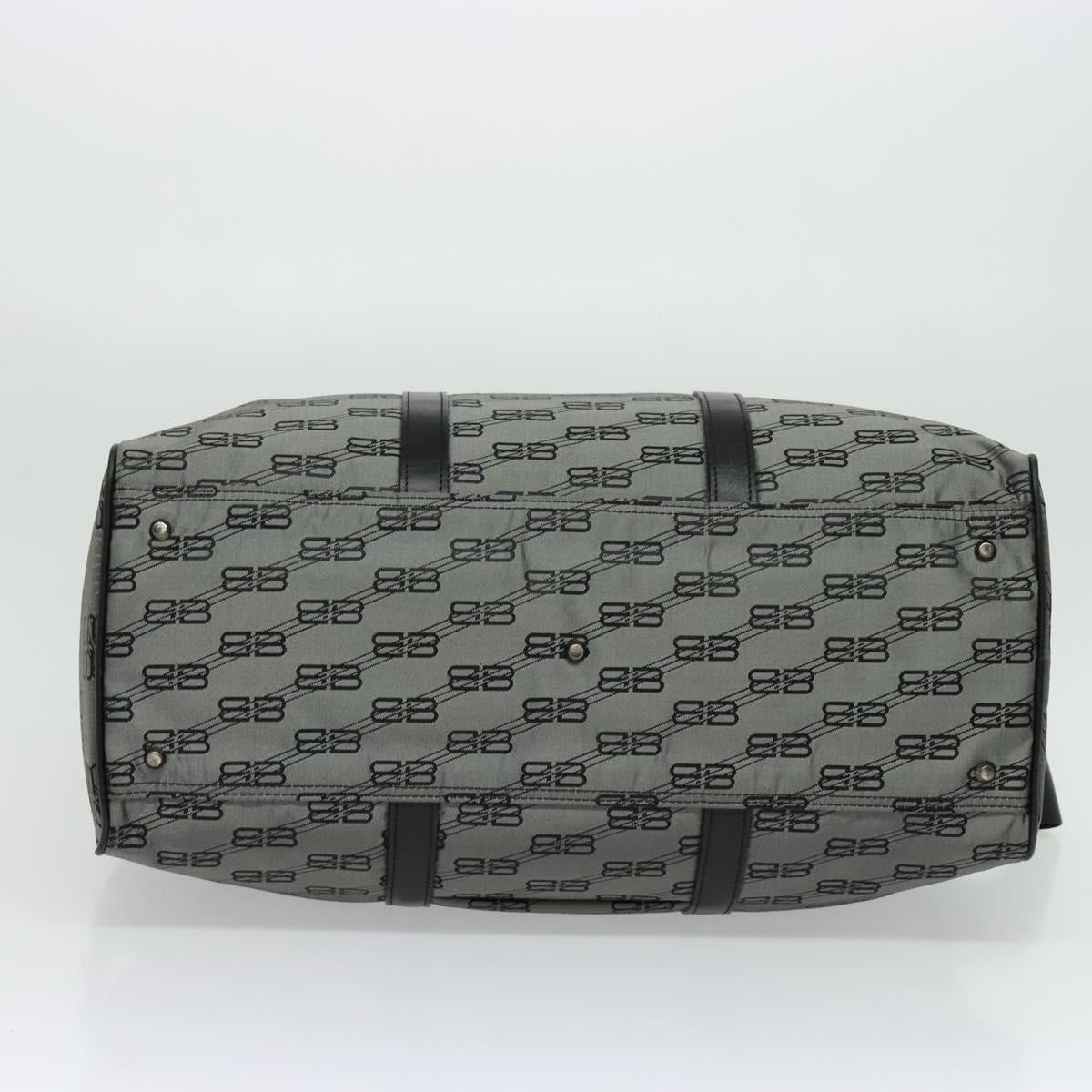 BALENCIAGA Boston Bag Nylon 2way Vintage Gray Auth 137646