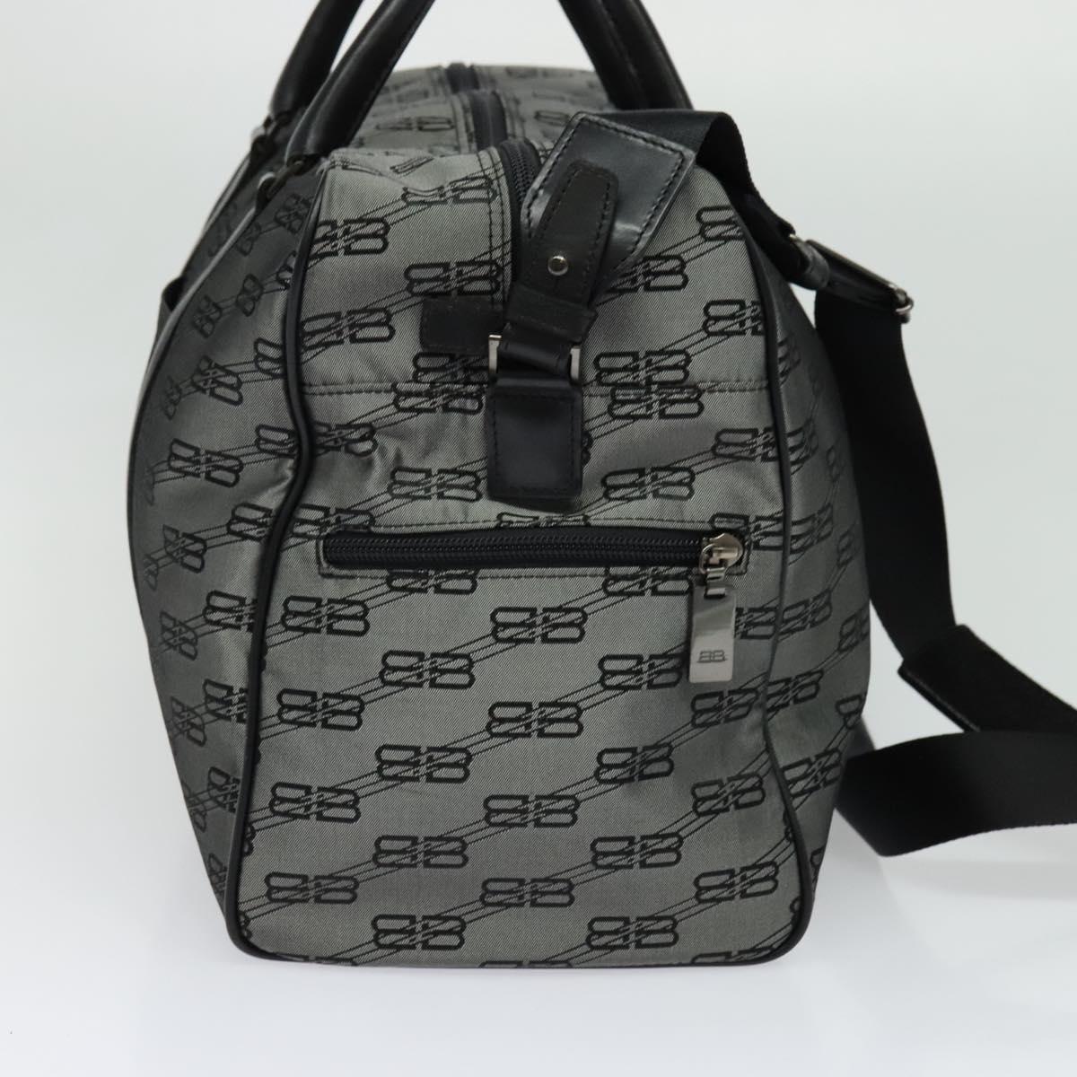 BALENCIAGA Boston Bag Nylon 2way Vintage Gray Auth 137646