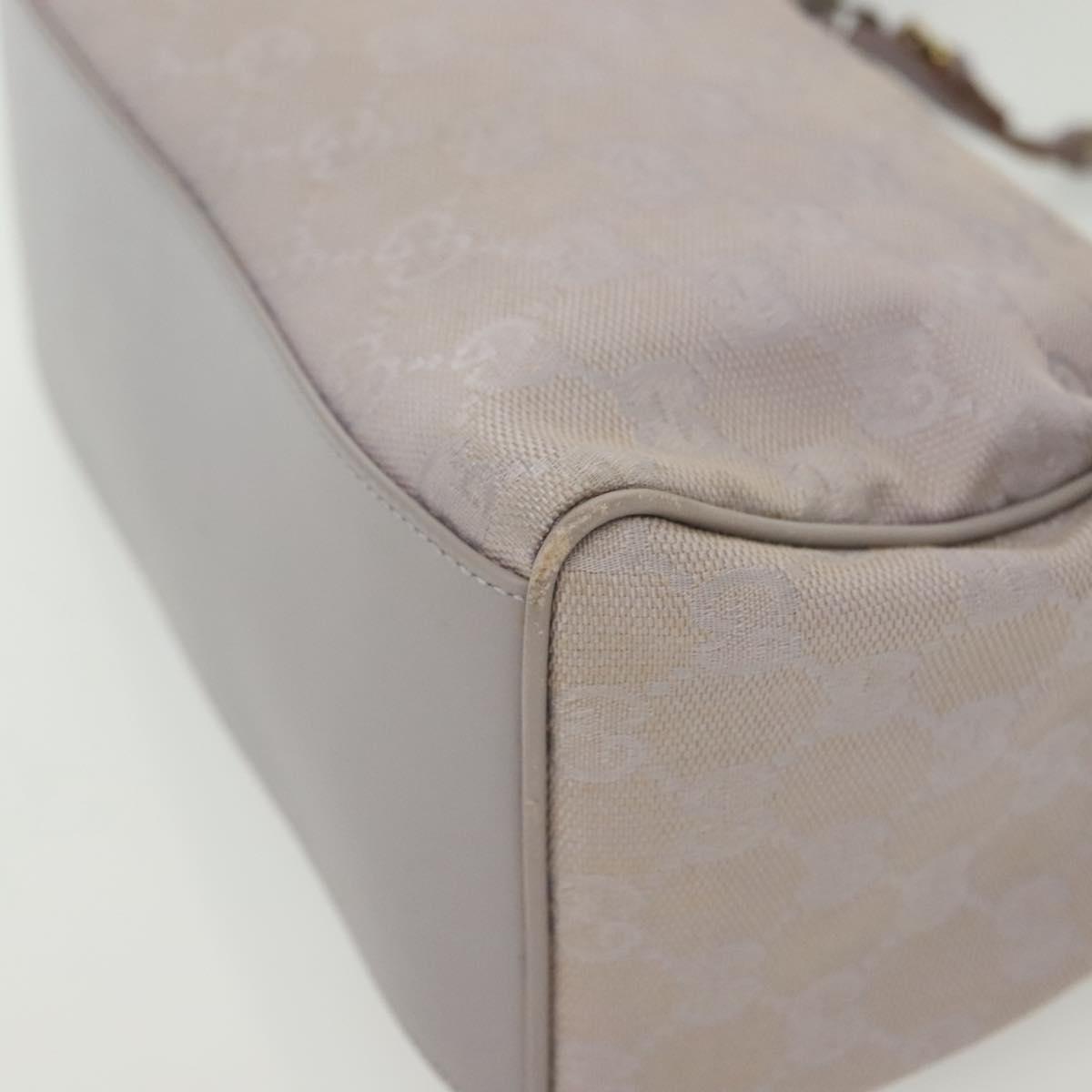 GUCCI GG Canvas Shoulder Bag Purple Gold 92699 Auth 137651