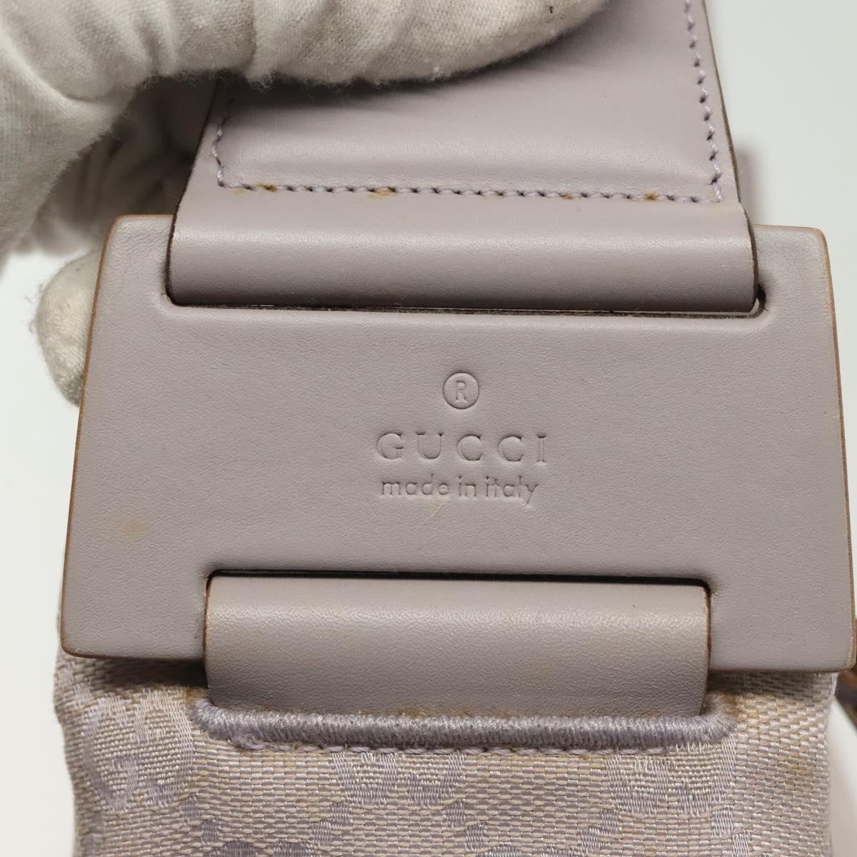 GUCCI GG Canvas Shoulder Bag Purple Gold 92699 Auth 137651