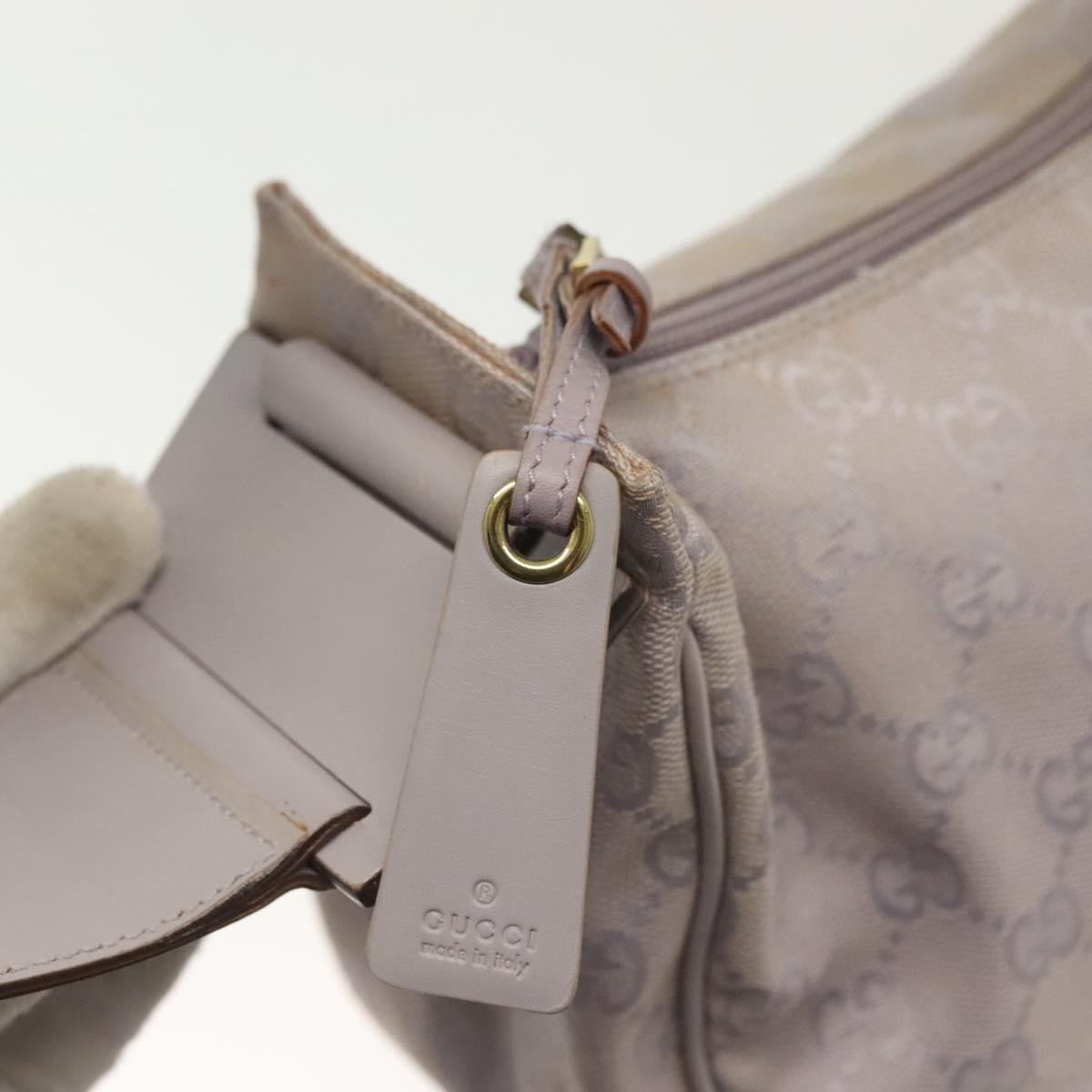 GUCCI GG Canvas Shoulder Bag Purple Gold 92699 Auth 137651