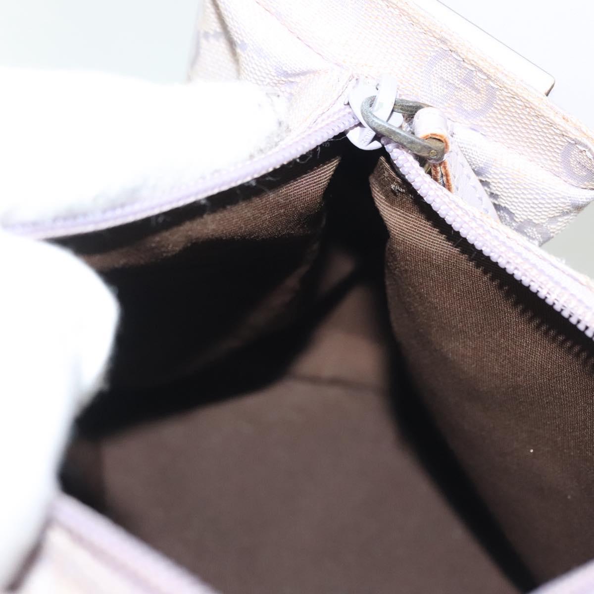GUCCI GG Canvas Shoulder Bag Purple Gold 92699 Auth 137651
