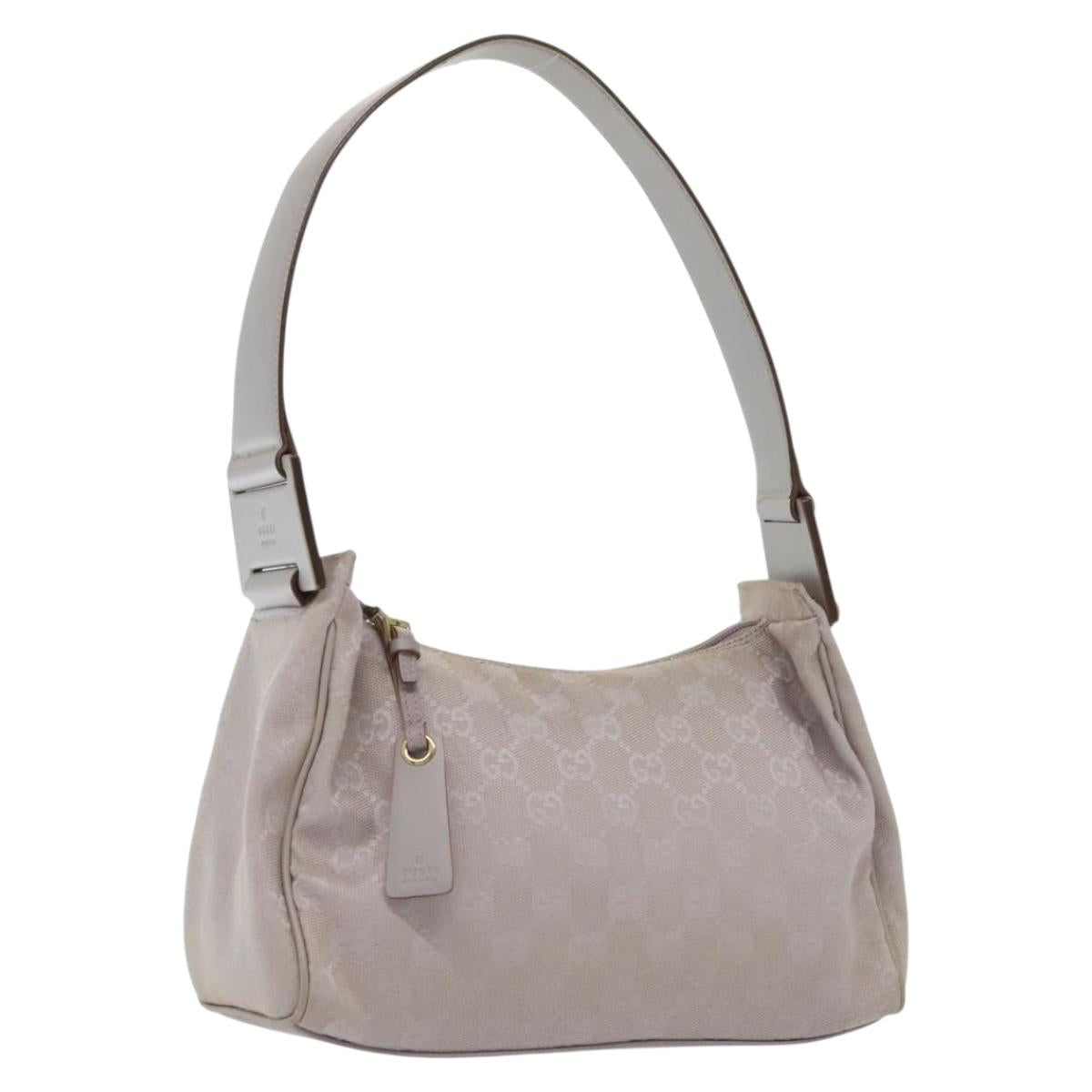 GUCCI GG Canvas Shoulder Bag Purple Gold 92699 Auth 137651