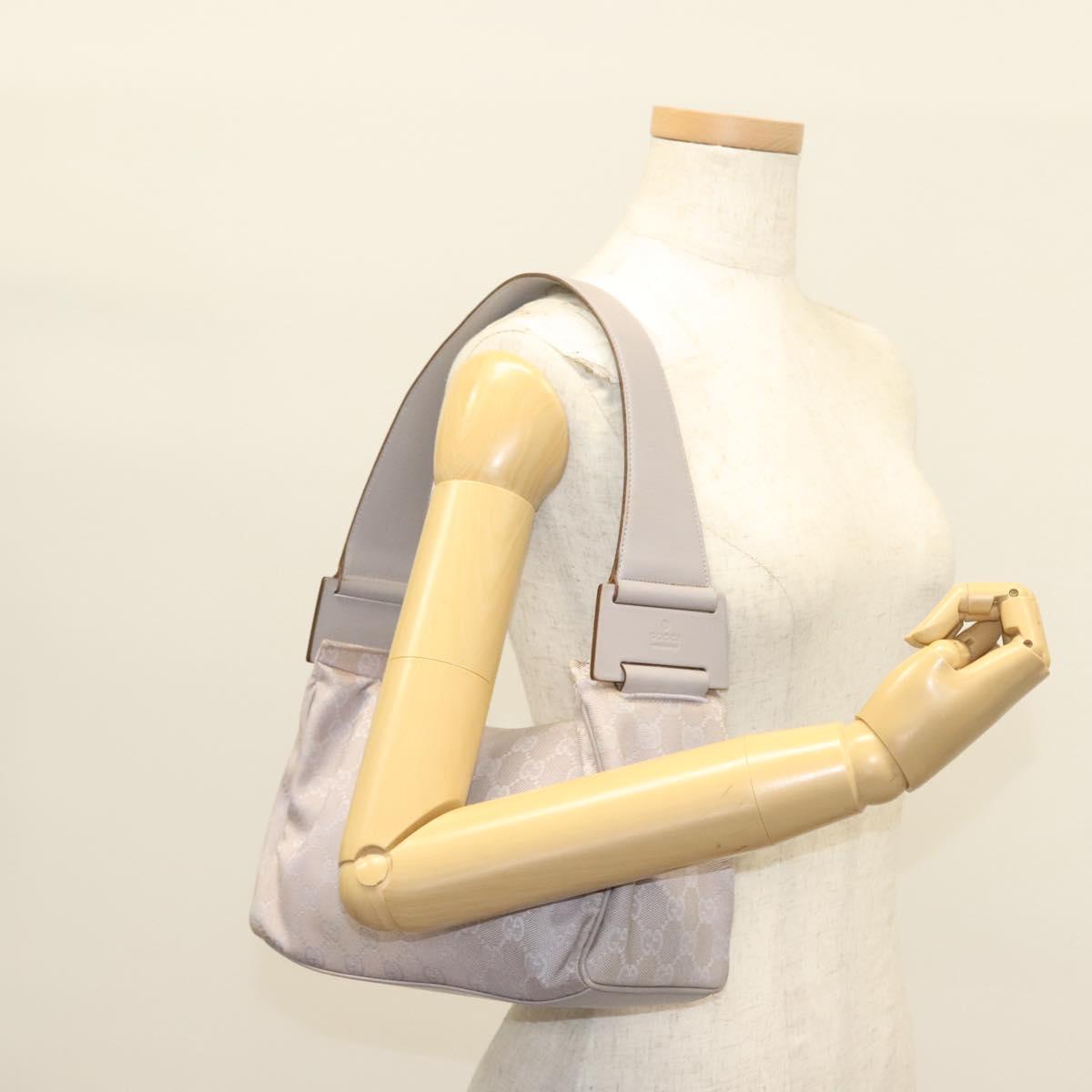 GUCCI GG Canvas Shoulder Bag Purple Gold 92699 Auth 137651
