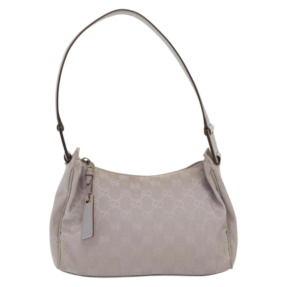 GUCCI GG Canvas Shoulder Bag Purple Gold 92699 Auth 137651