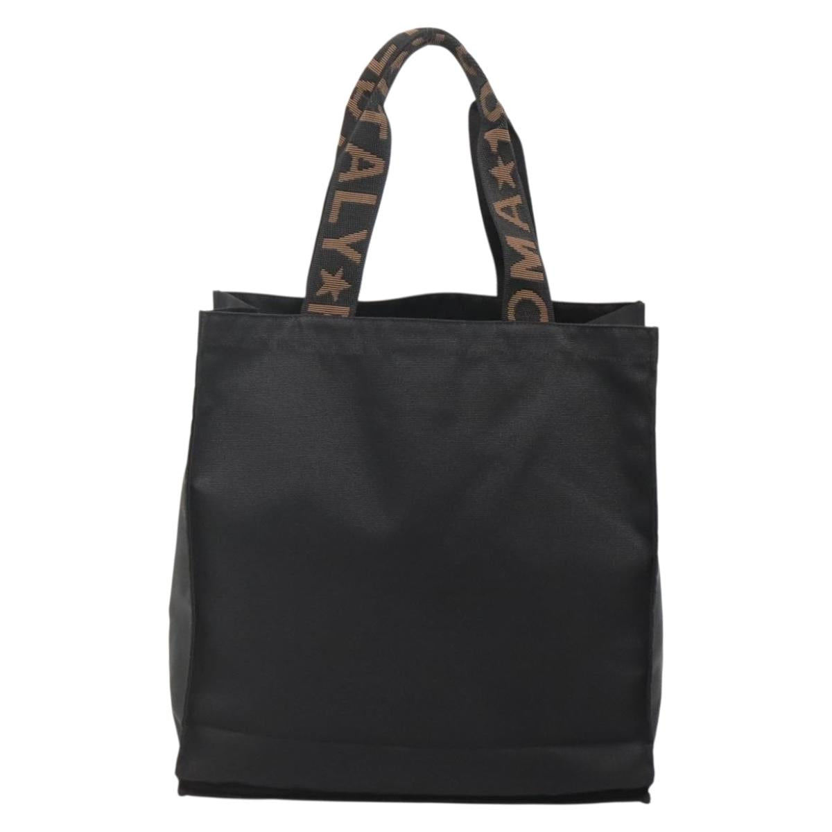 FENDI Tote Bag Black Gold Auth 137668