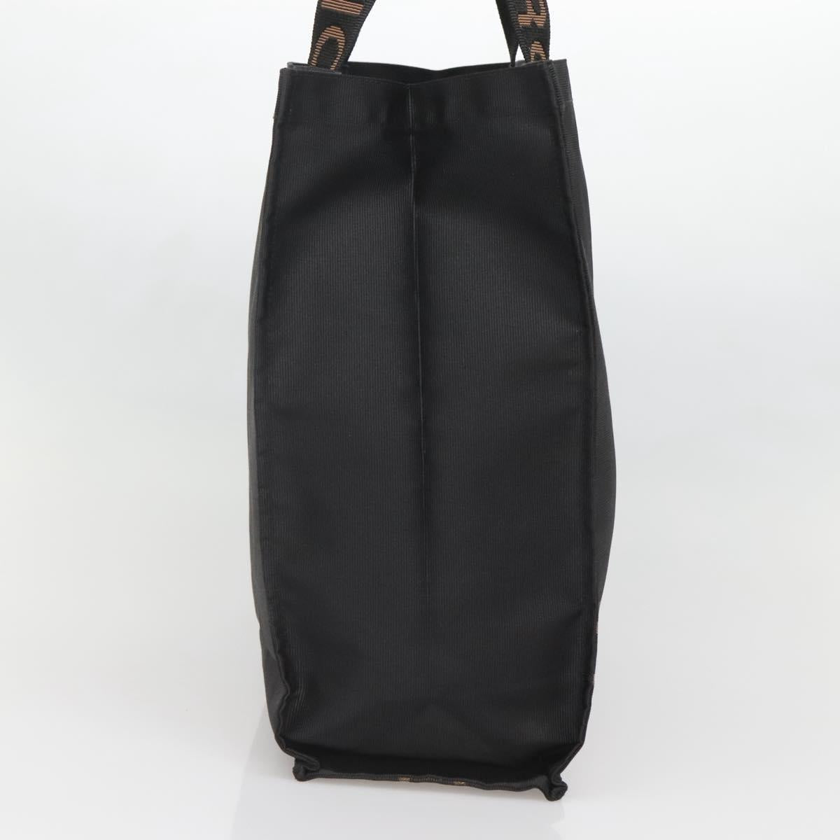 FENDI Tote Bag Black Gold Auth 137668