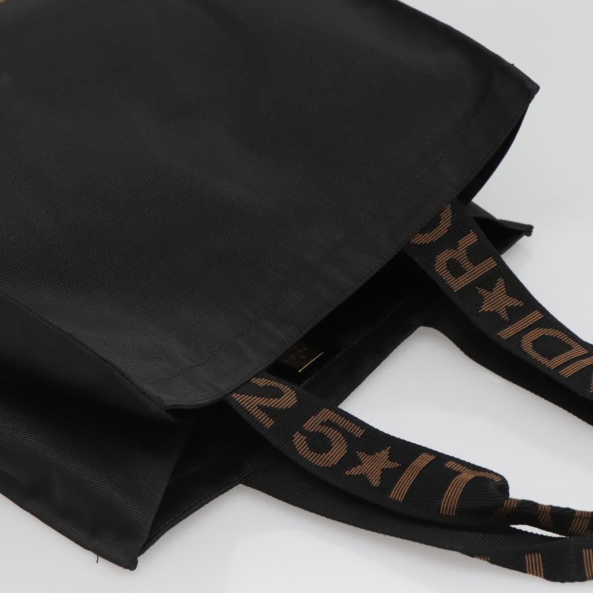 FENDI Tote Bag Black Gold Auth 137668