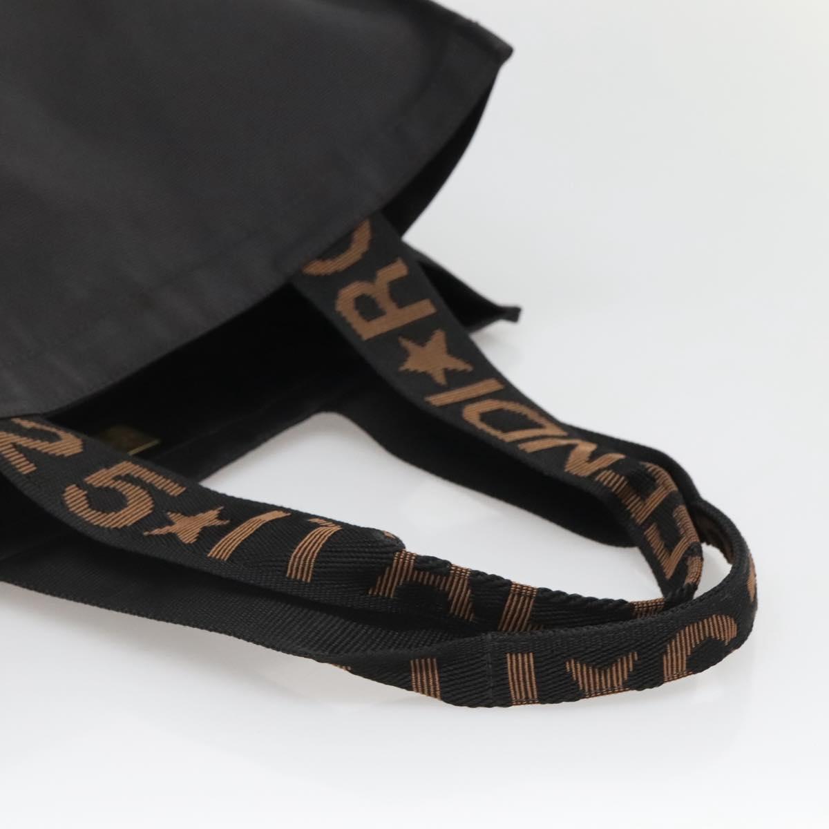 FENDI Tote Bag Black Gold Auth 137668