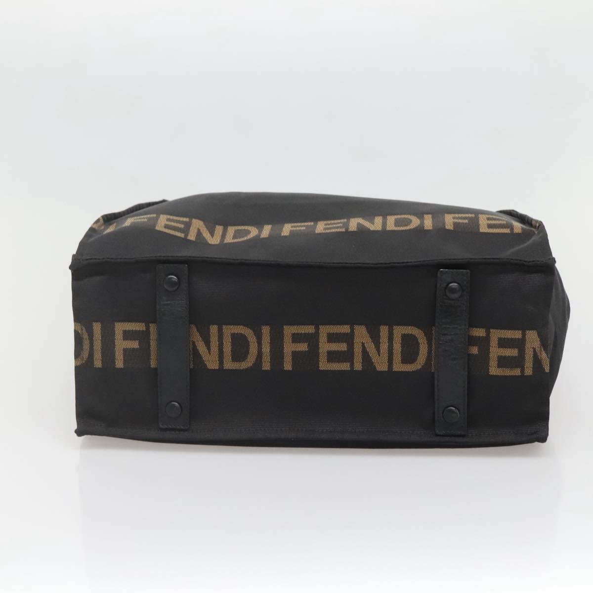 FENDI Tote Bag Black Gold Auth 137668