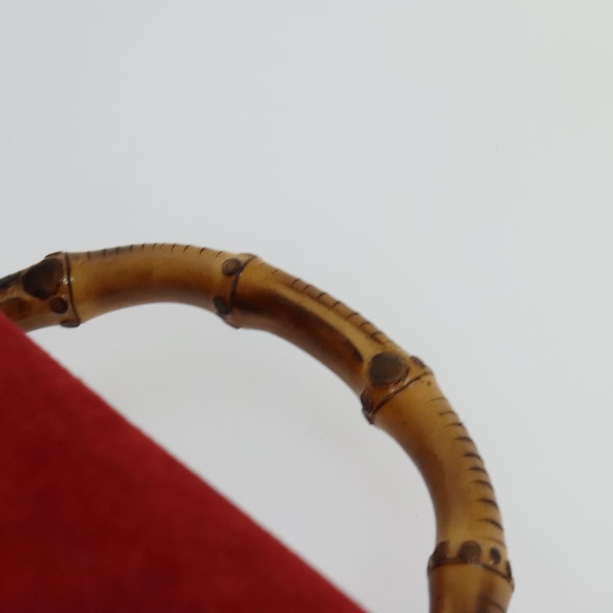 GUCCI Bamboo Backpack Suede Red Gold 003 2058 0016 Auth 137695