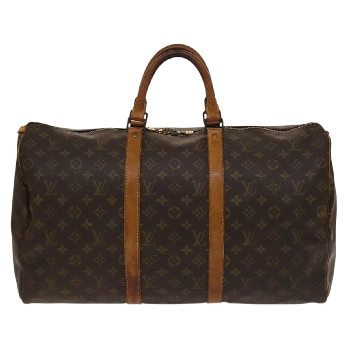 LOUIS VUITTON Monogram Keepall 50 Boston Bag M41426 LV Auth 137697
