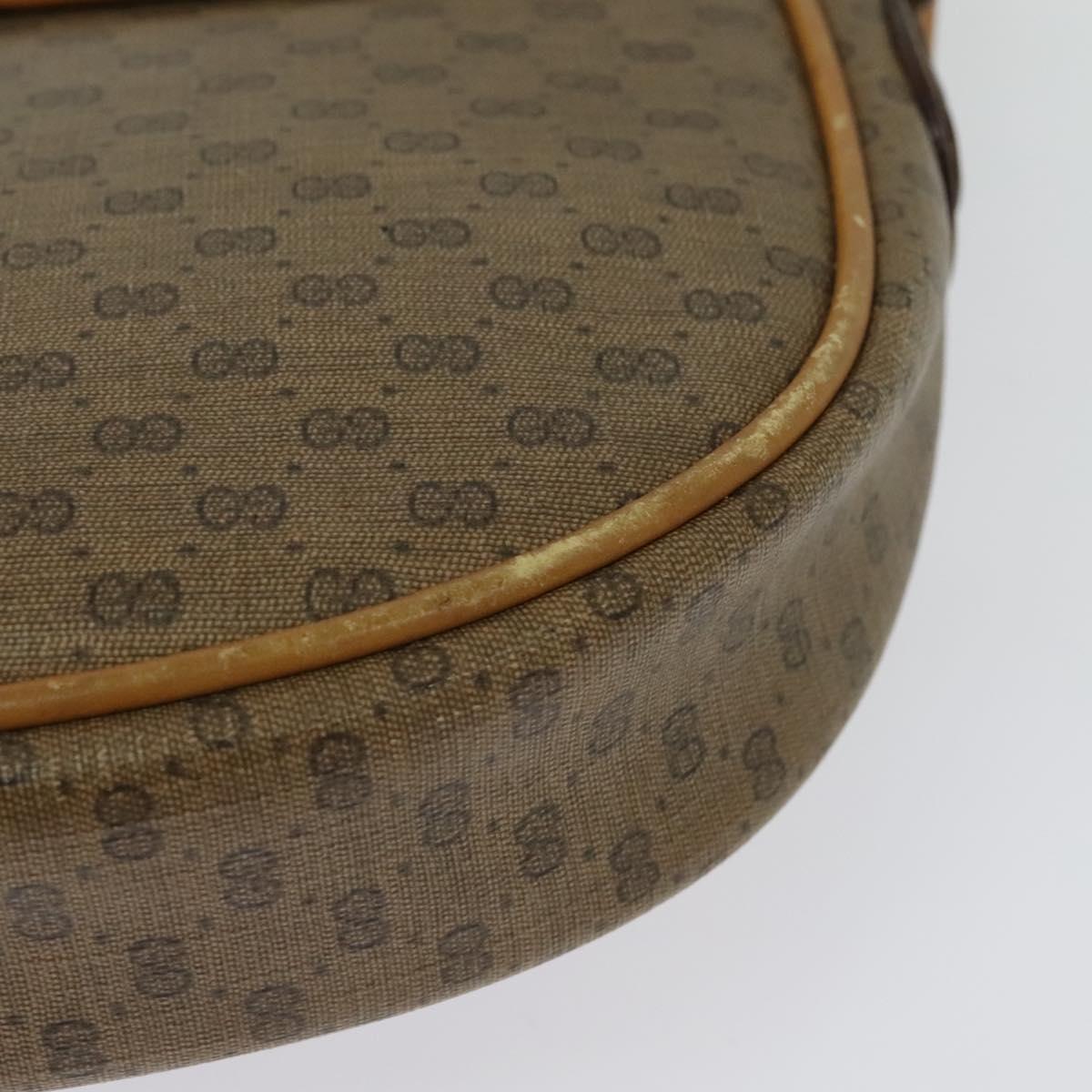GUCCI Micro GG Supreme Shoulder Bag PVC Beige Gold 001 58 0930 Auth 137729