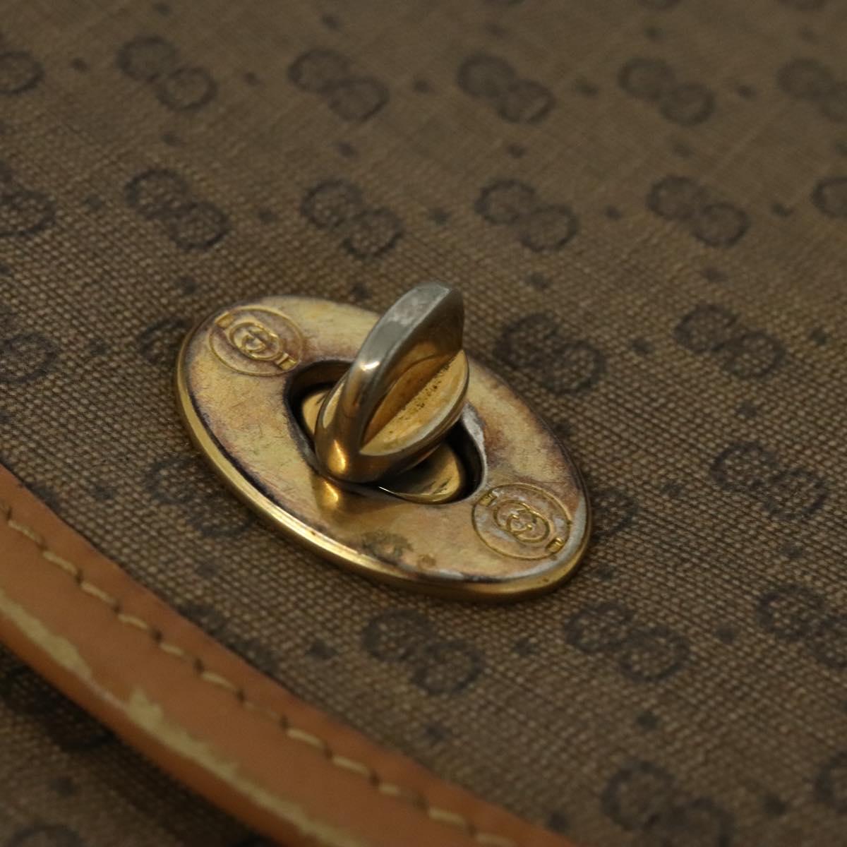 GUCCI Micro GG Supreme Shoulder Bag PVC Beige Gold 001 58 0930 Auth 137729