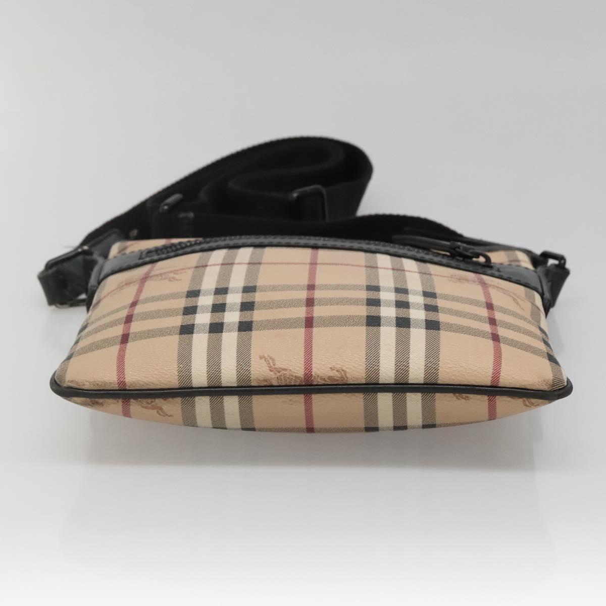 BURBERRY Nova Check Shoulder Bag PVC Beige Auth 137777