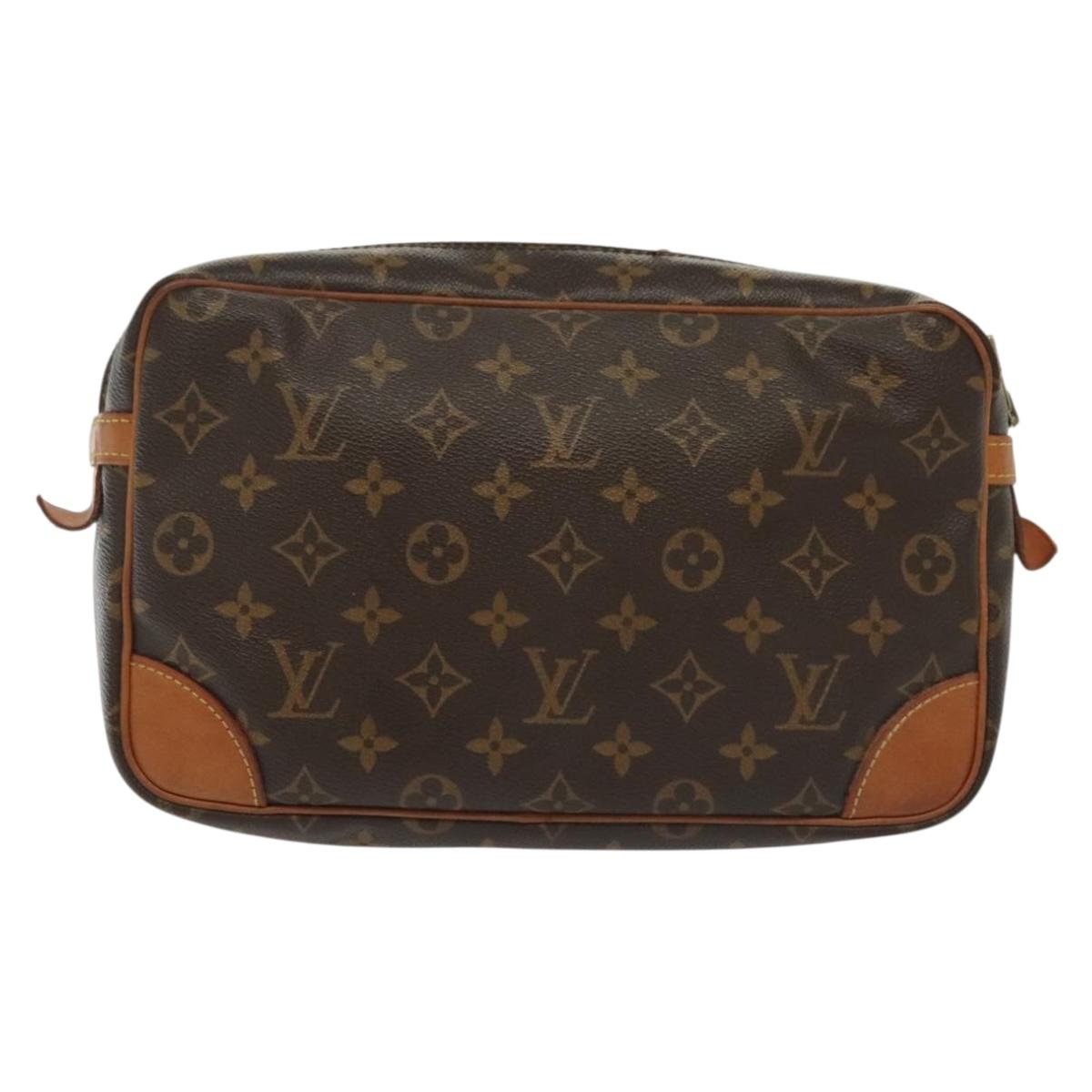 LOUIS VUITTON Monogram Compiegne 28 Clutch Bag M51845 LV Auth 137779
