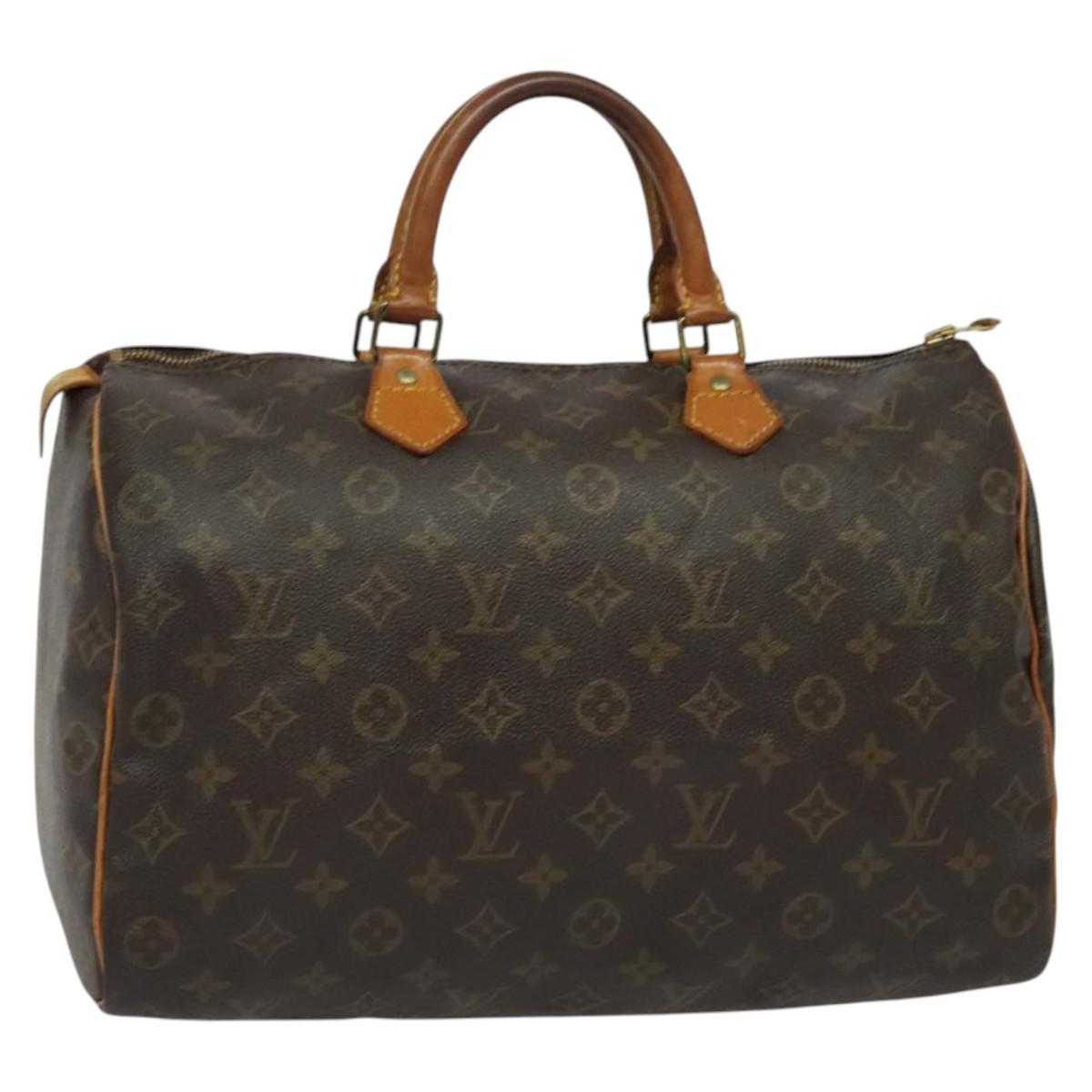 LOUIS VUITTON Monogram Speedy 35 Hand Bag M41524 LV Auth 137782
