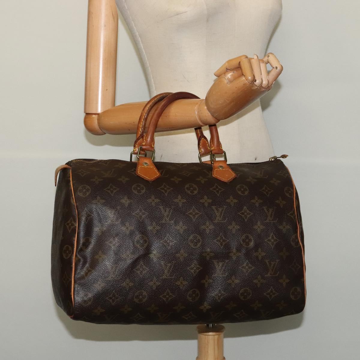 LOUIS VUITTON Monogram Speedy 35 Hand Bag M41524 LV Auth 137782
