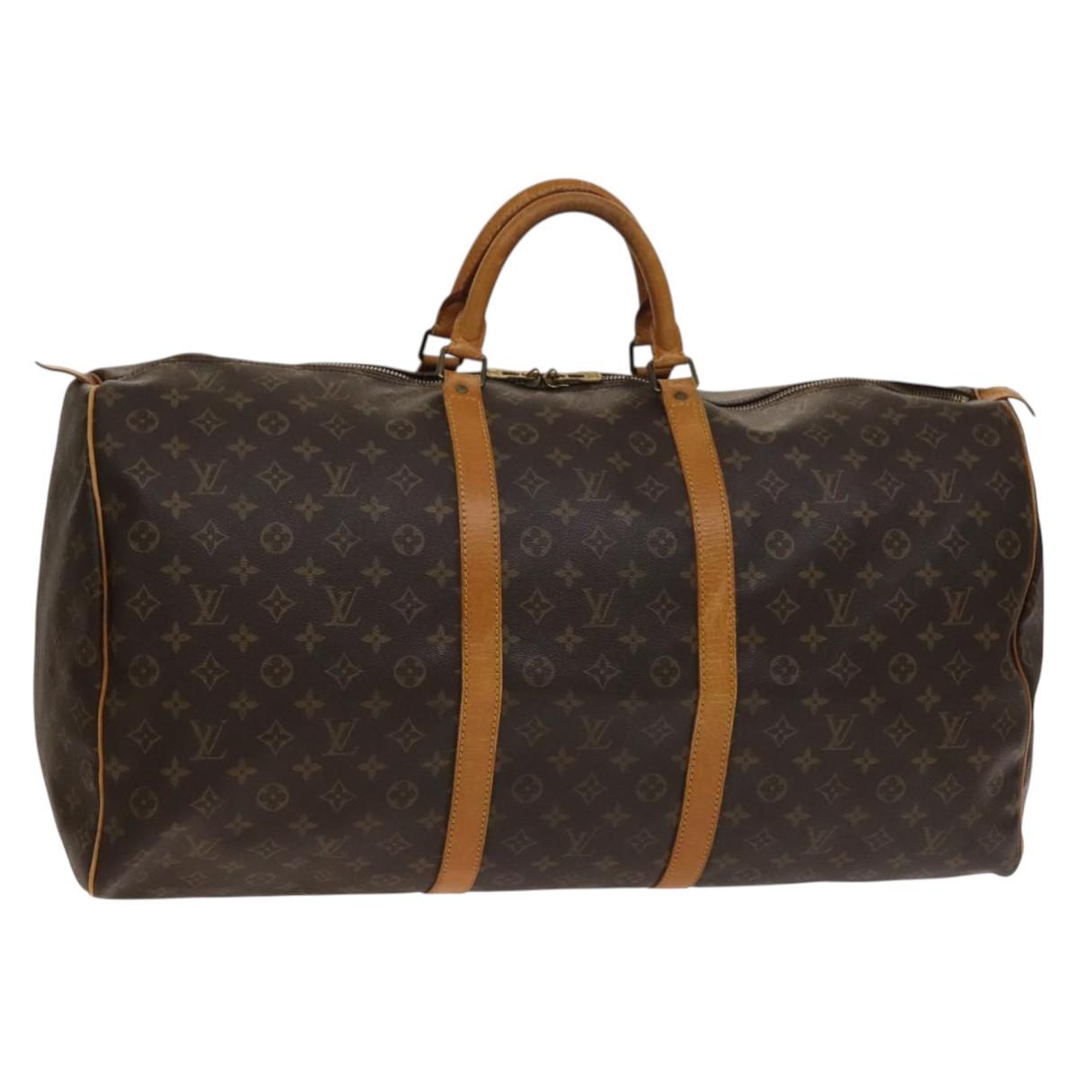 LOUIS VUITTON Monogram Keepall 60 Boston Bag M41422 LV Auth 137784