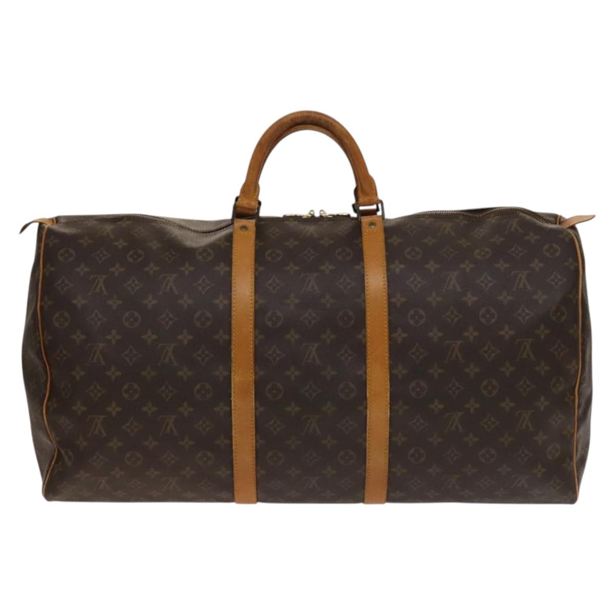 LOUIS VUITTON Monogram Keepall 60 Boston Bag M41422 LV Auth 137784