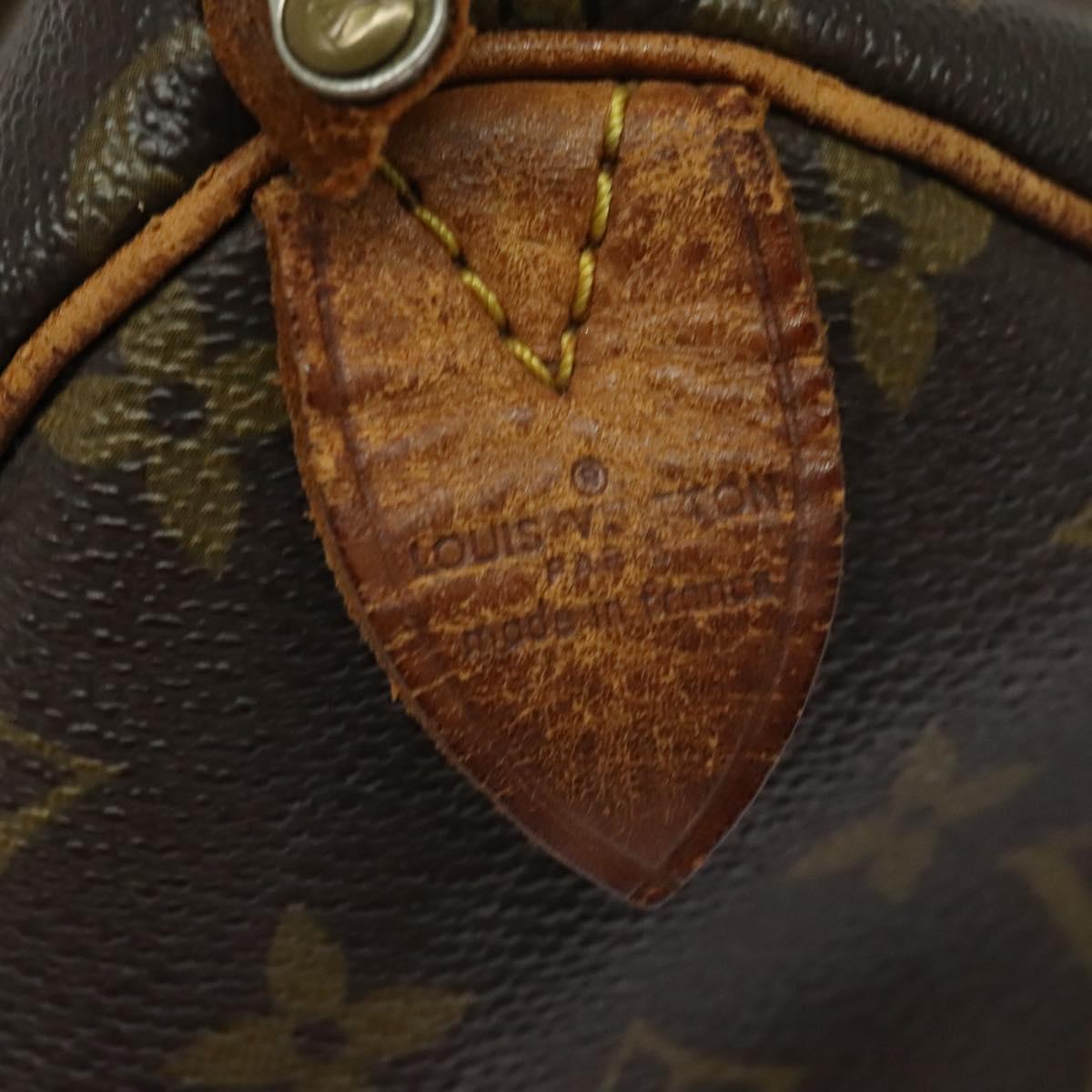 LOUIS VUITTON Monogram Speedy 30 Hand Bag M41526 LV Auth 137785