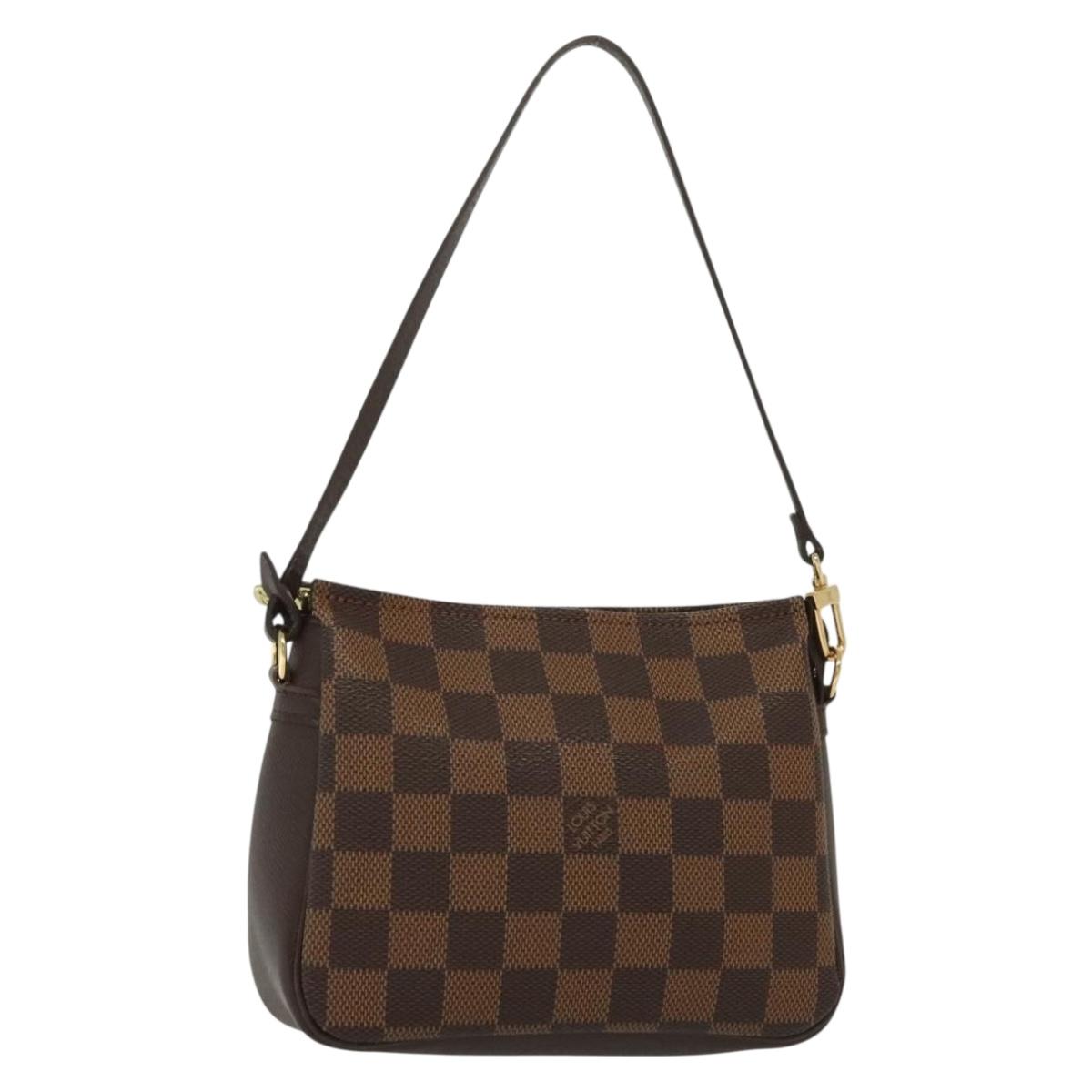 LOUIS VUITTON Damier Ebene Trousse Makeup Pouch N51982 LV Auth 137790