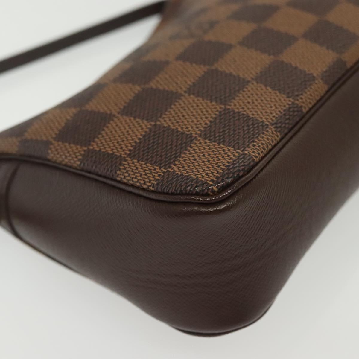 LOUIS VUITTON Damier Ebene Trousse Makeup Pouch N51982 LV Auth 137790