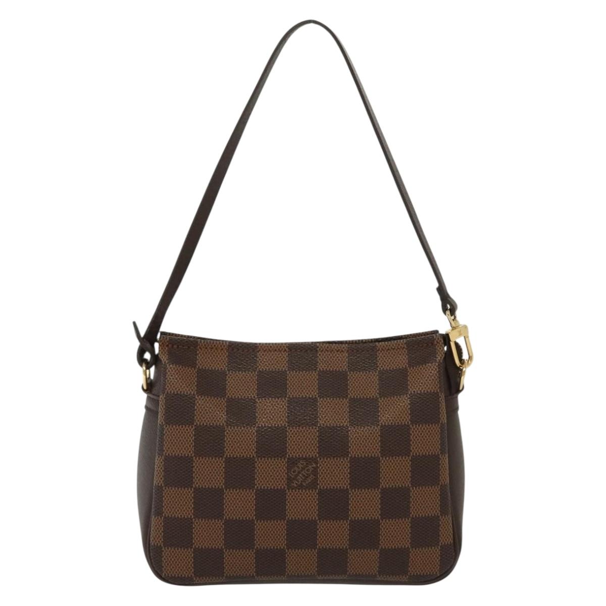 LOUIS VUITTON Damier Ebene Trousse Makeup Pouch N51982 LV Auth 137790