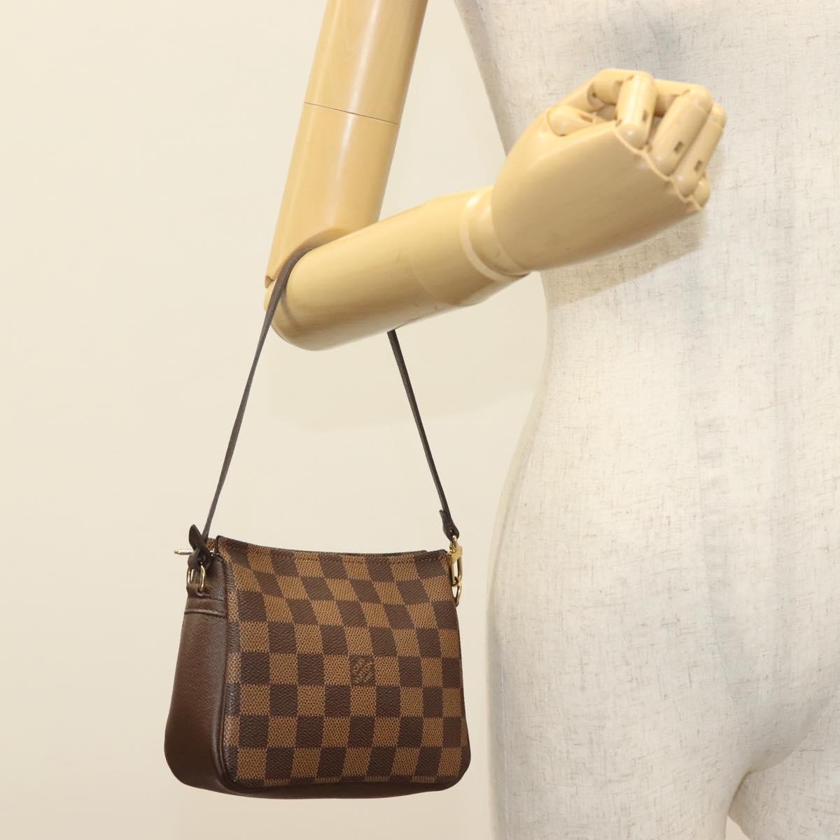 LOUIS VUITTON Damier Ebene Trousse Makeup Pouch N51982 LV Auth 137790