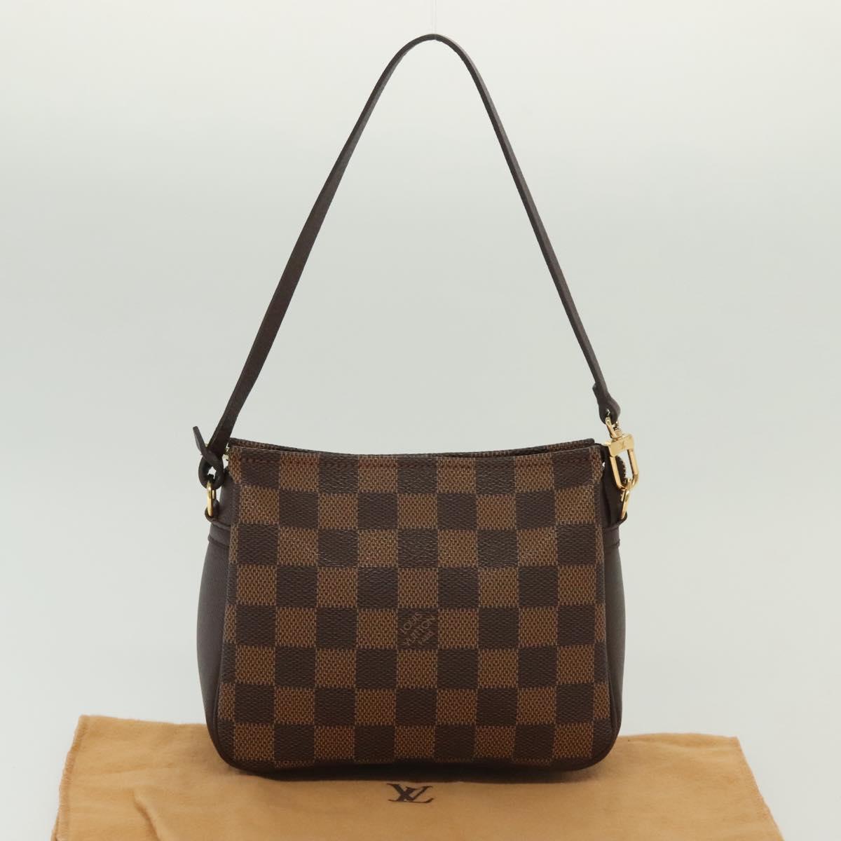 LOUIS VUITTON Damier Ebene Trousse Makeup Pouch N51982 LV Auth 137790