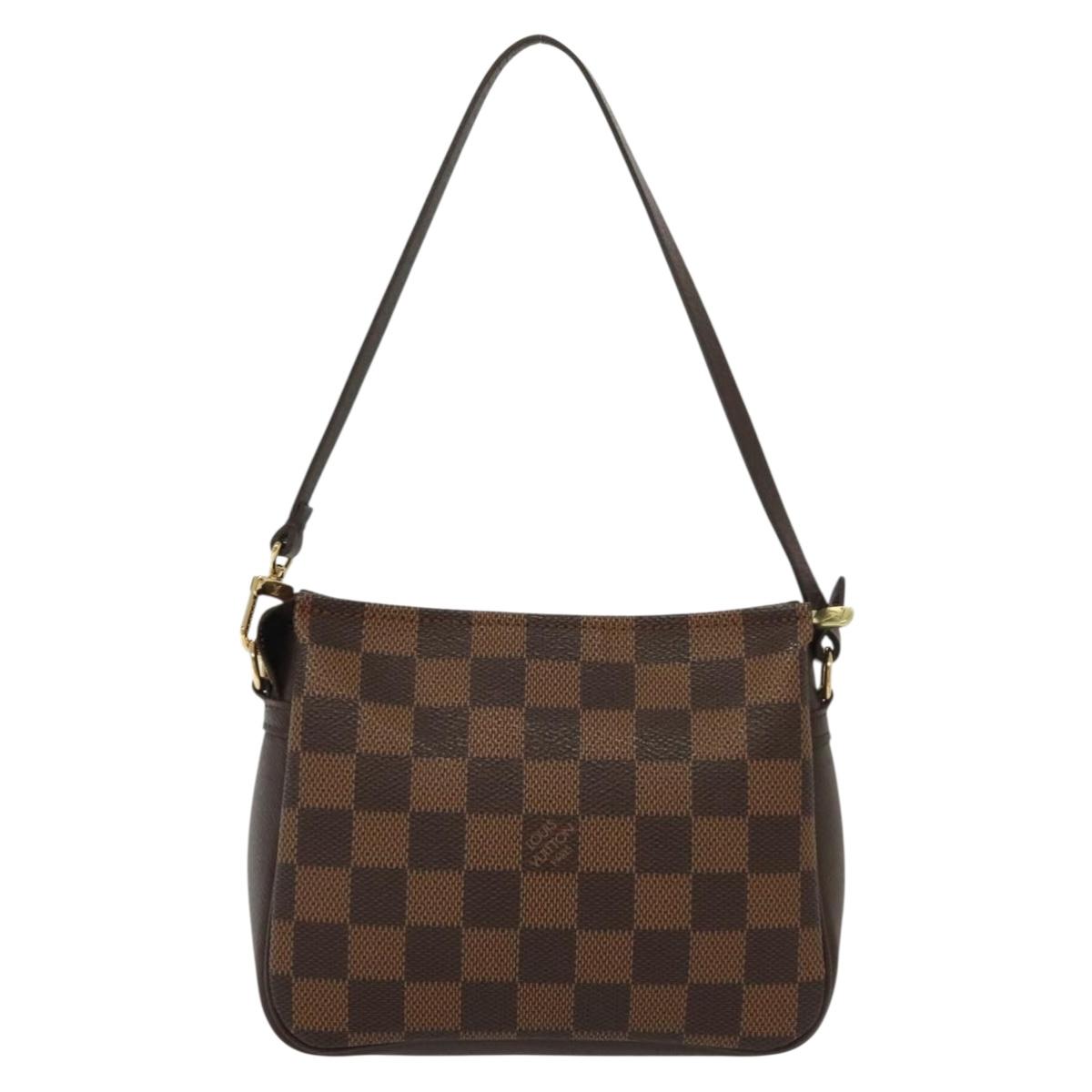 LOUIS VUITTON Damier Ebene Trousse Makeup Pouch N51982 LV Auth 137790